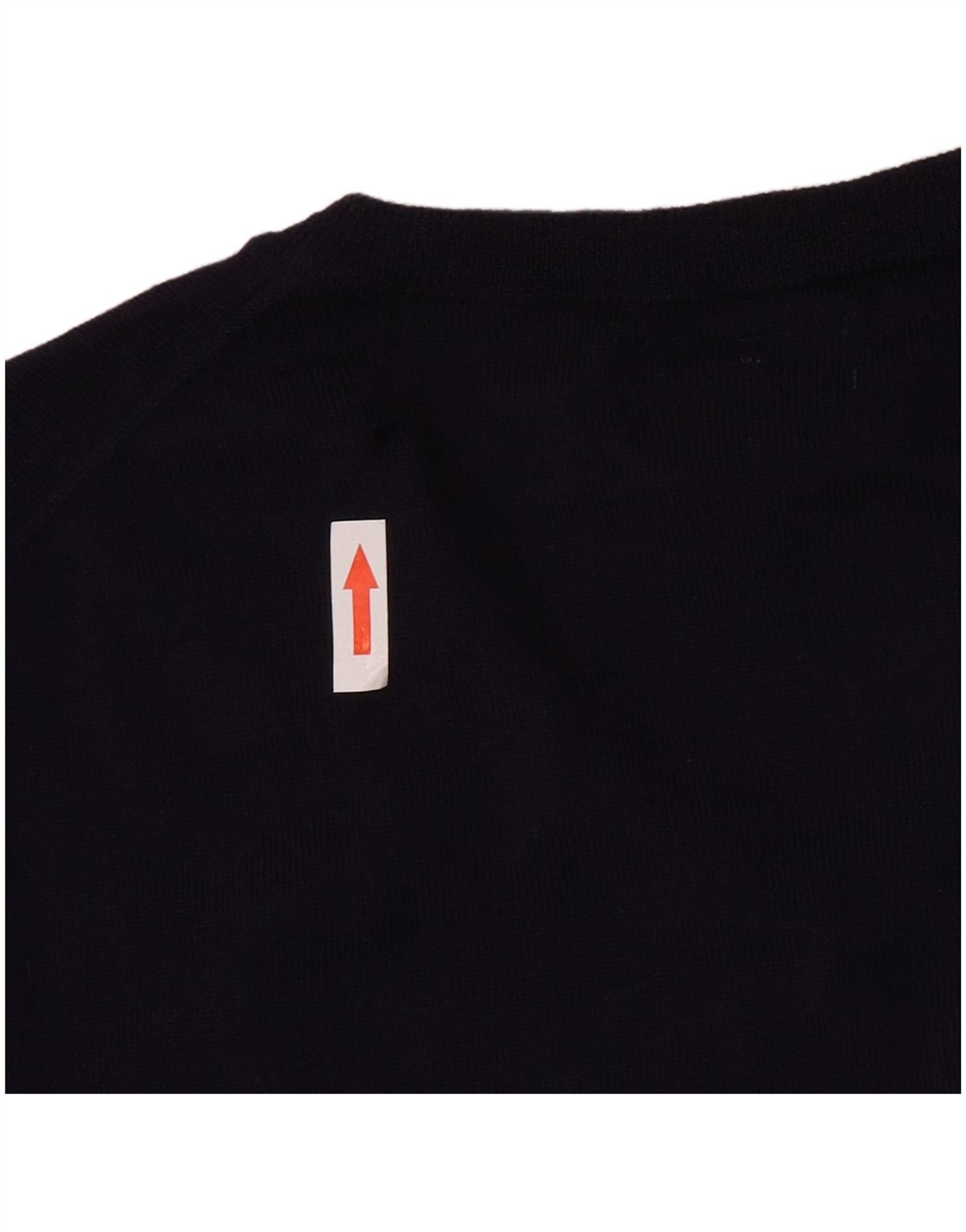 Polo Ralph Lauren Boys V-Neck Jumper Sweater 15-16 Years XL Navy Blue Wool Size ONE SIZE - 3 Thumbnail