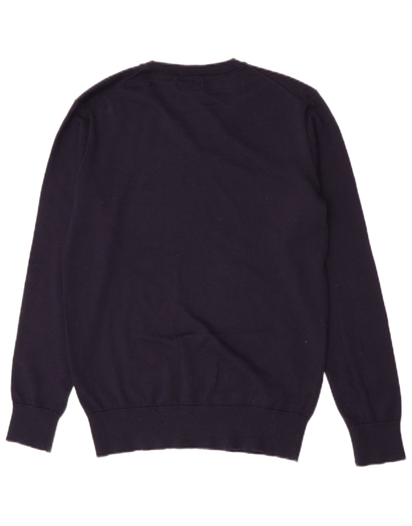 Polo Ralph Lauren Boys V-Neck Jumper Sweater 15-16 Years XL Navy Blue Wool Size ONE SIZE - 2 Thumbnail