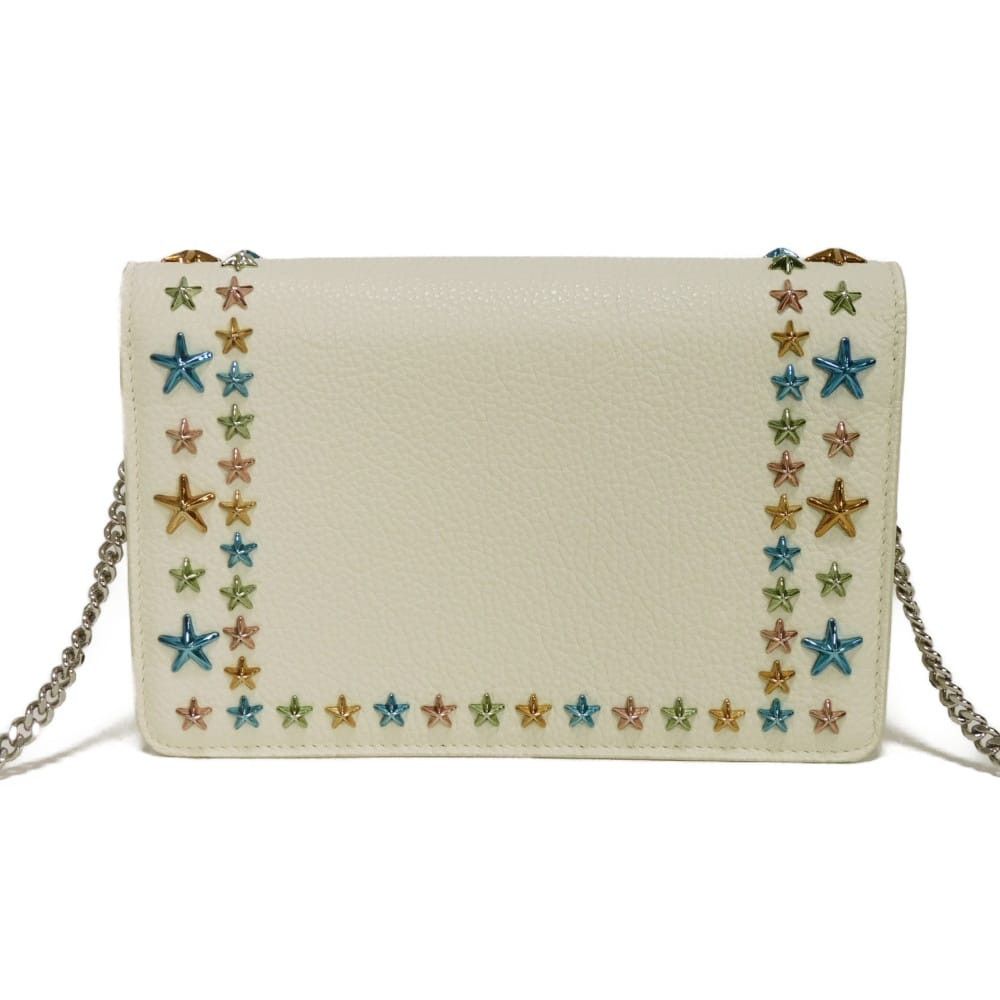 Jimmy Choo Jimmy Choo JIMMY CHOO PALACE Soft Grained Calf Leather Chain Wallet Shoulder Bag Leather Shoulder Bag PALACEUUF8866 DUTY FREE for USA Size ONE SIZE - 4 Thumbnail