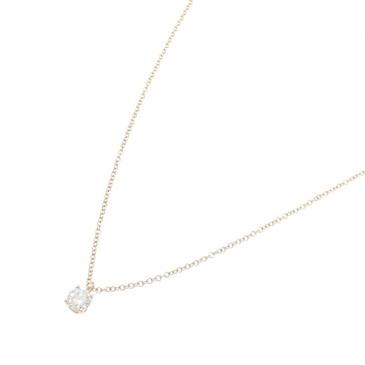 Tiffany & Co. Tiffany & Co. Tiffany Solitaire Au750 Pink Gold Diamond Necklace Precious Metal Necklace DUTY FREE for USA Size ONE SIZE - 2 Thumbnail
