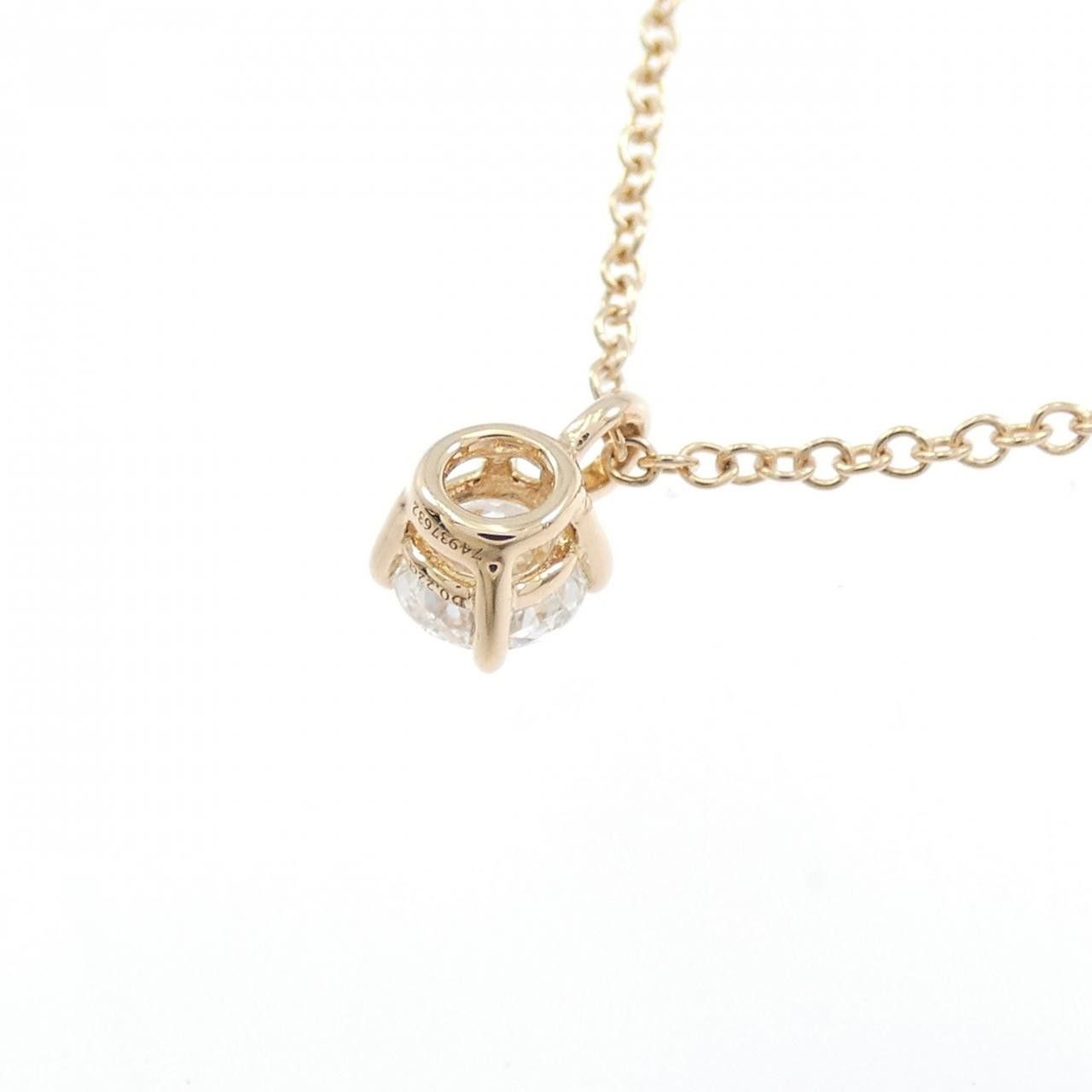 Tiffany & Co. Tiffany & Co. Tiffany Solitaire Au750 Pink Gold Diamond Necklace Precious Metal Necklace DUTY FREE for USA Size ONE SIZE - 4 Thumbnail
