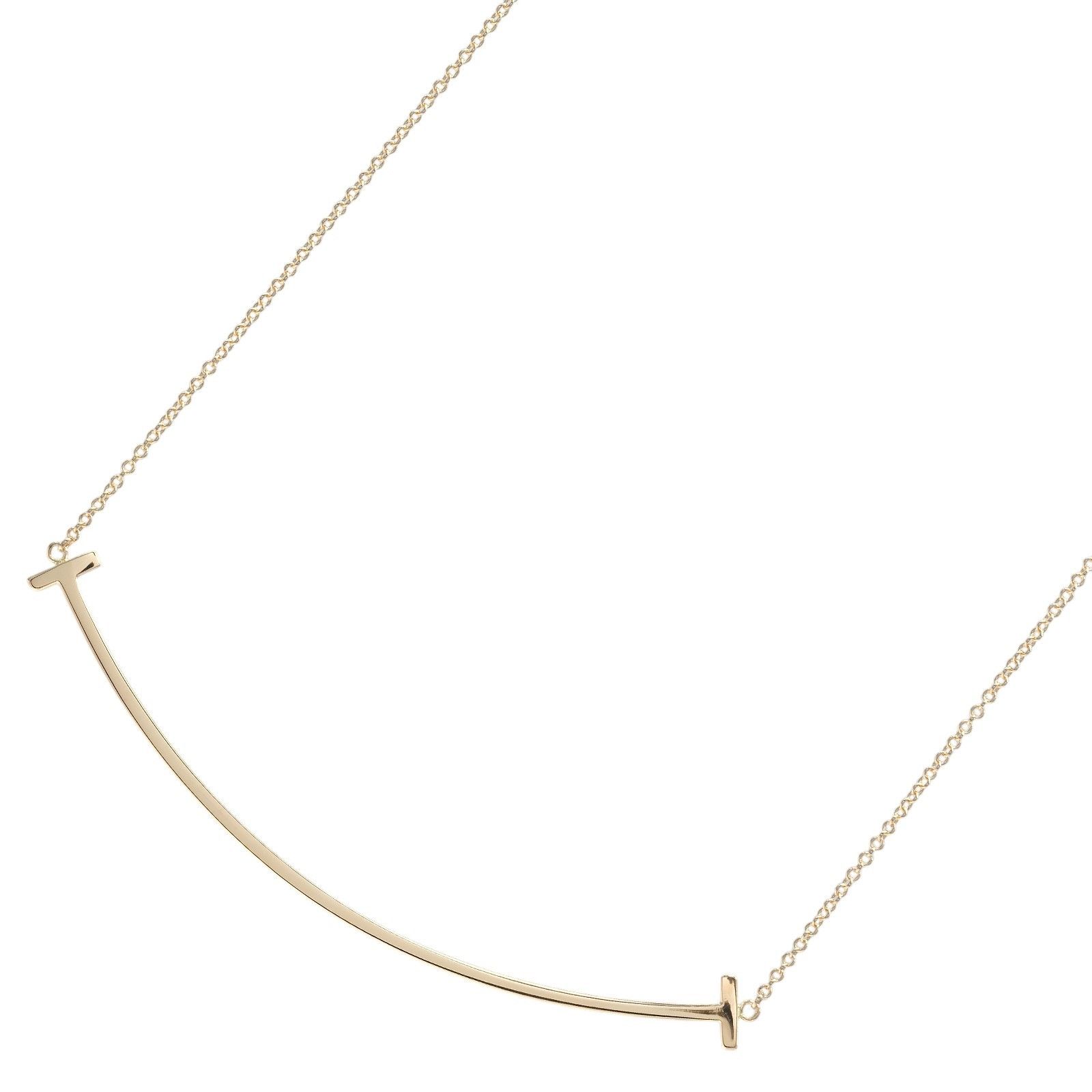 Tiffany & Co. Tiffany & Co. Tiffany & Co. T Smile Au750 Necklace Precious Metal Necklace DUTY FREE for USA Size ONE SIZE - 3 Thumbnail