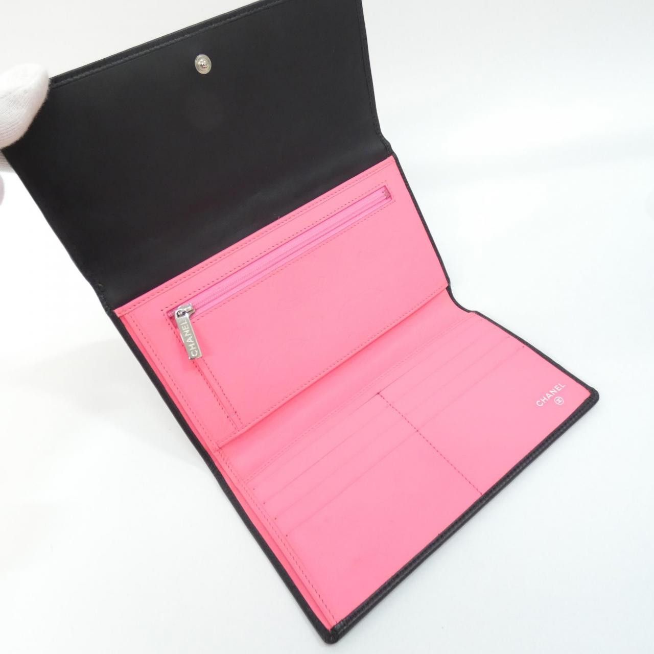 Chanel Chanel Chanel Cambon Line Calf Long Trifold Wallet Leather Long Wallet DUTY FREE for USA Size ONE SIZE - 3 Thumbnail