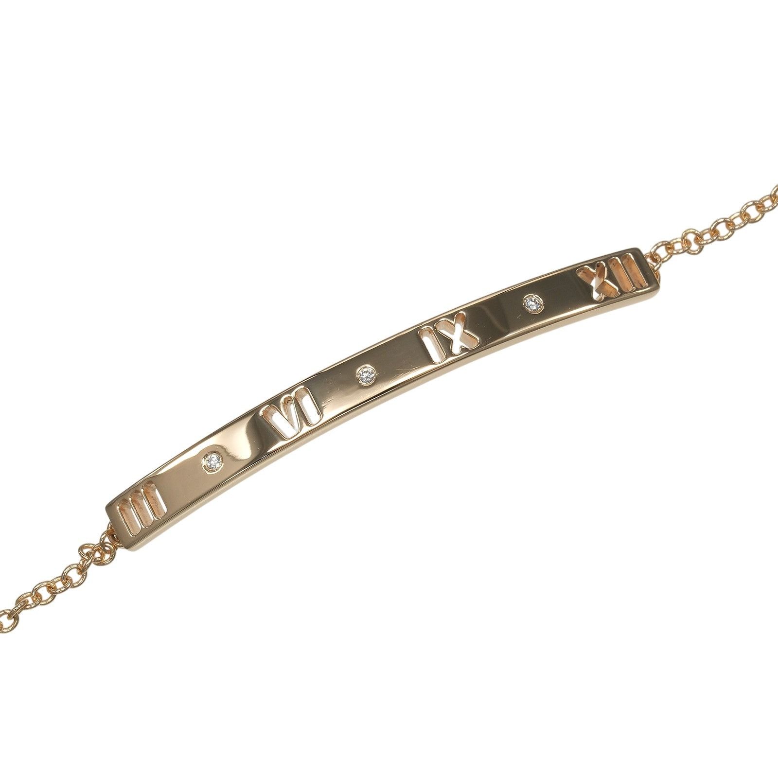 Tiffany & Co. Tiffany & Co. Tiffany & Co. Atlas Bar Au750 Diamond Bracelet Precious Metal Bracelet DUTY FREE for USA Size ONE SIZE - 4 Thumbnail
