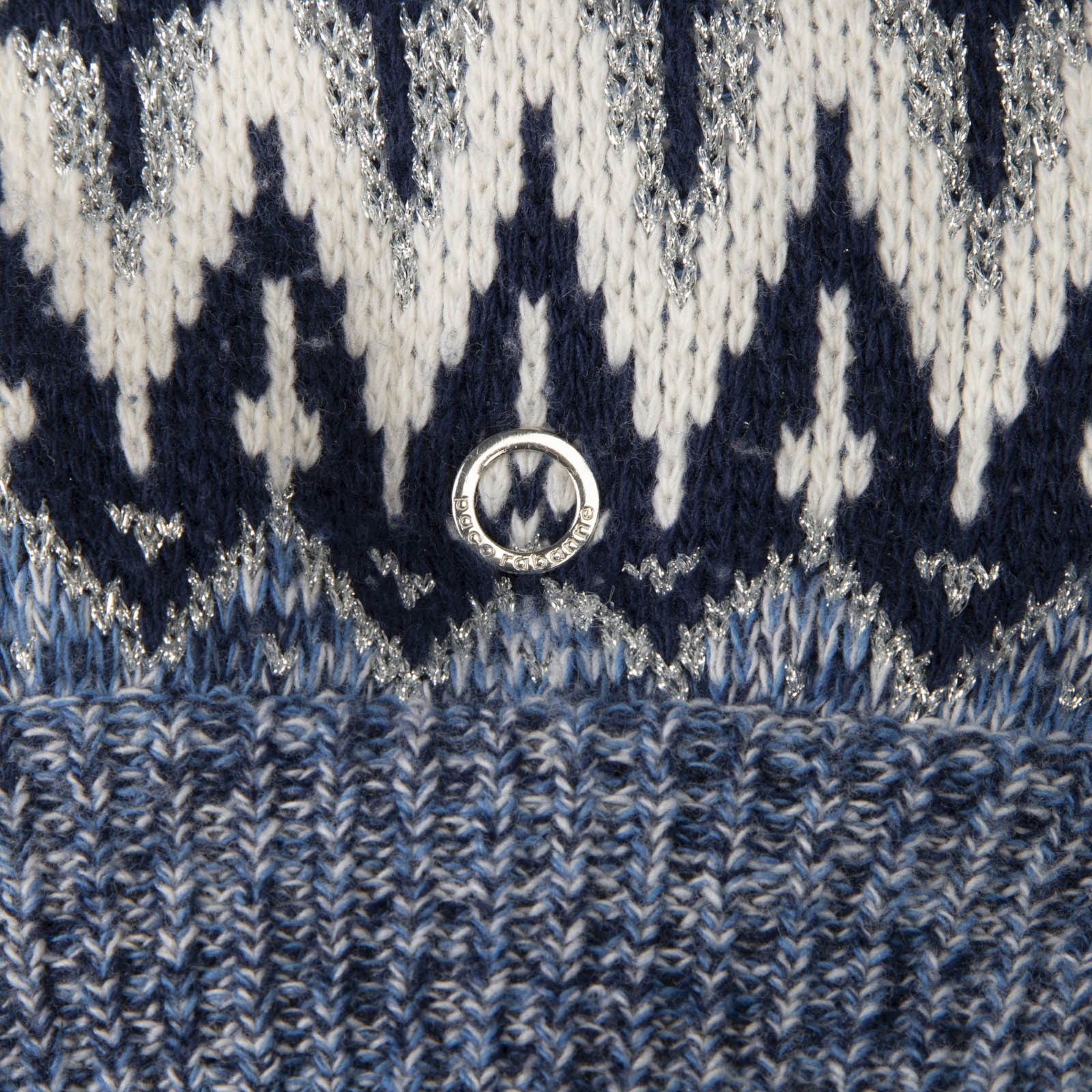Paco Rabanne Blue Wool Icelandic Jumper Size M / US 6-8 / IT 42-44 - 3 Thumbnail