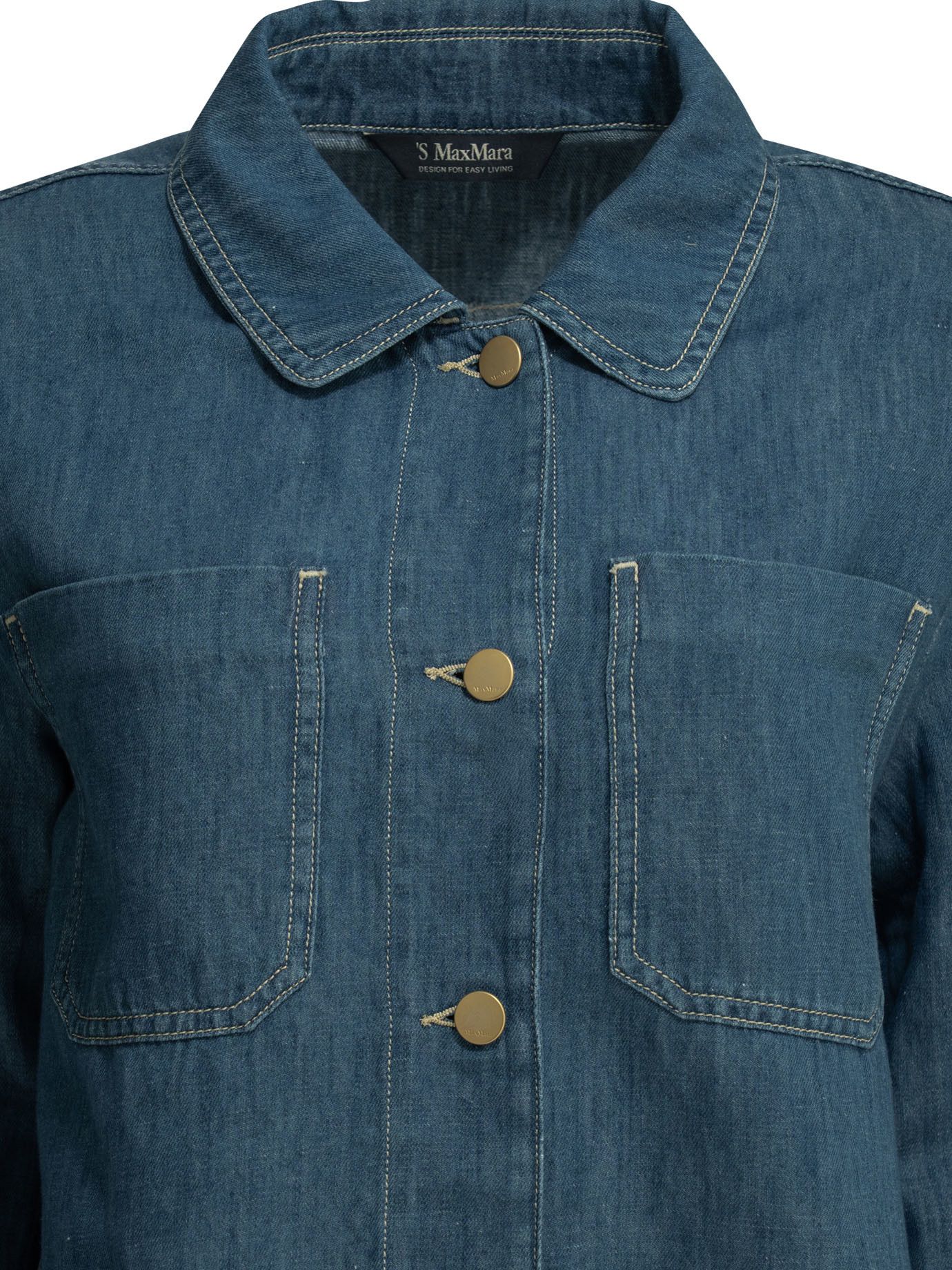 Max Mara Casual Denim Shirt Size M / US 6-8 / IT 42-44 - 3 Thumbnail
