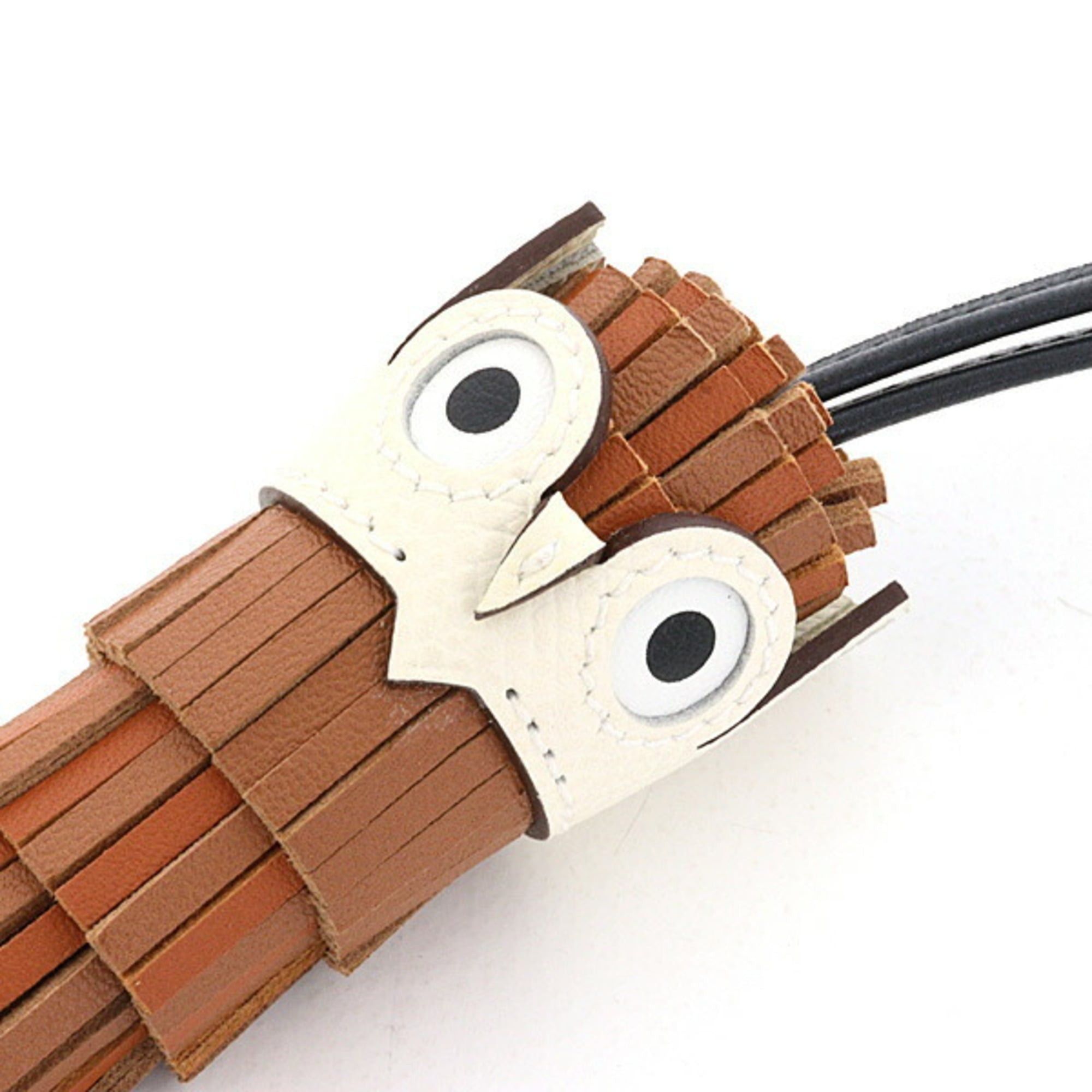 Hermes Hermes Bag Charm Chouette Brown Lambskin/Epsom/Swift Owl W Stamp (2024) S Size ONE SIZE - 3 Thumbnail