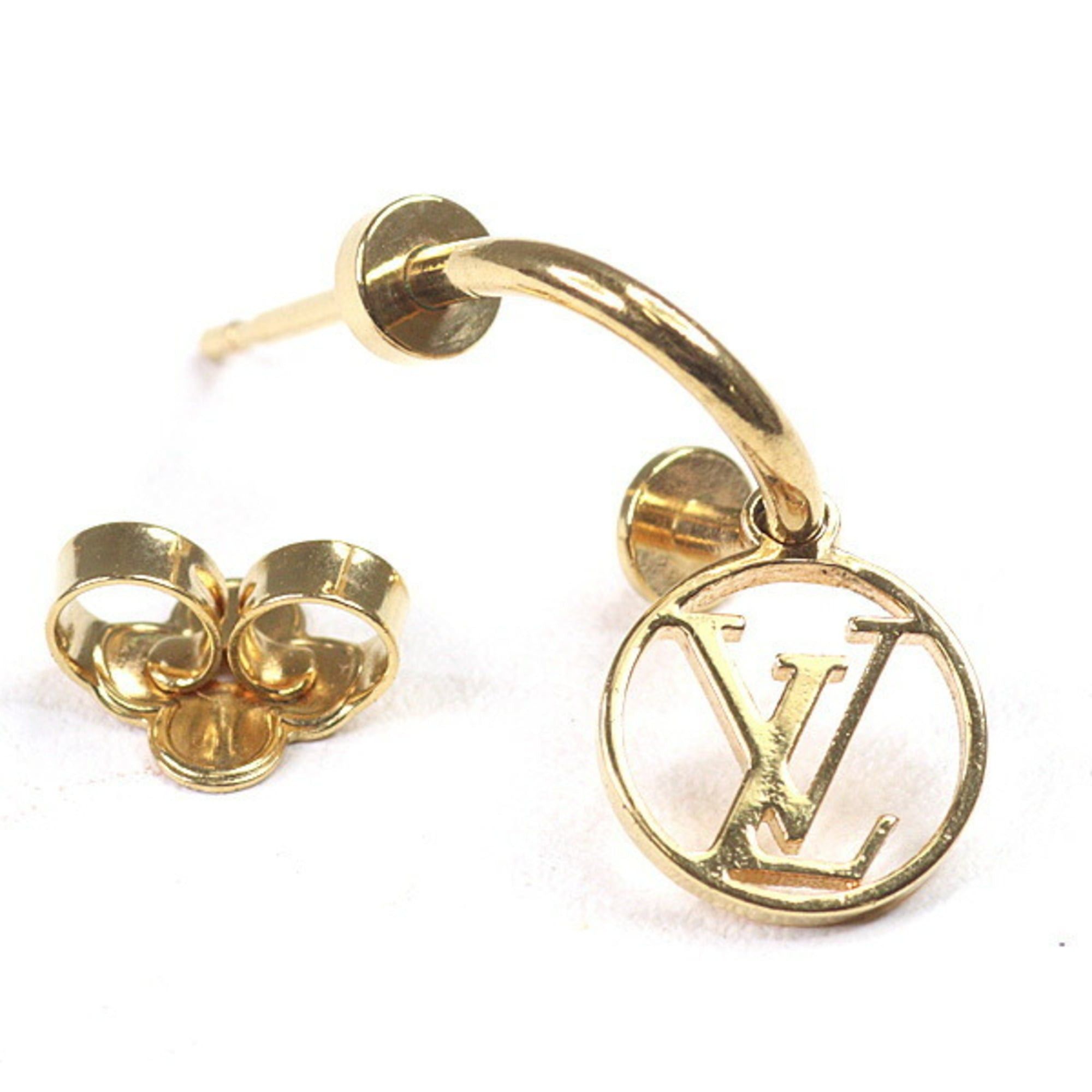 Louis Vuitton Louis Vuitton Blooming Earrings, Gold Metal, M64859, LV Circle Monogram Flower Size ONE SIZE - 4 Thumbnail