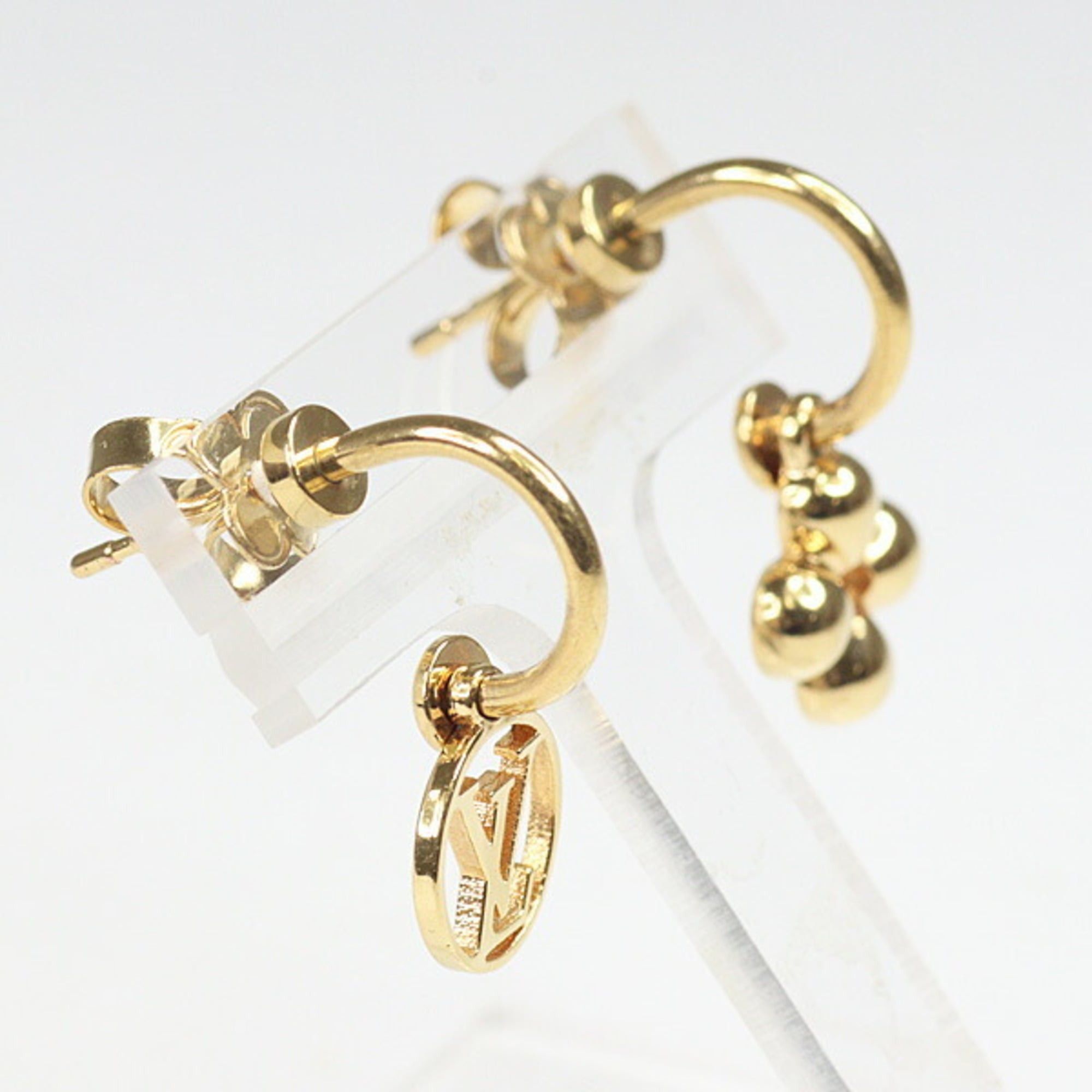 Louis Vuitton Louis Vuitton Blooming Earrings, Gold Metal, M64859, LV Circle Monogram Flower Size ONE SIZE - 2 Thumbnail