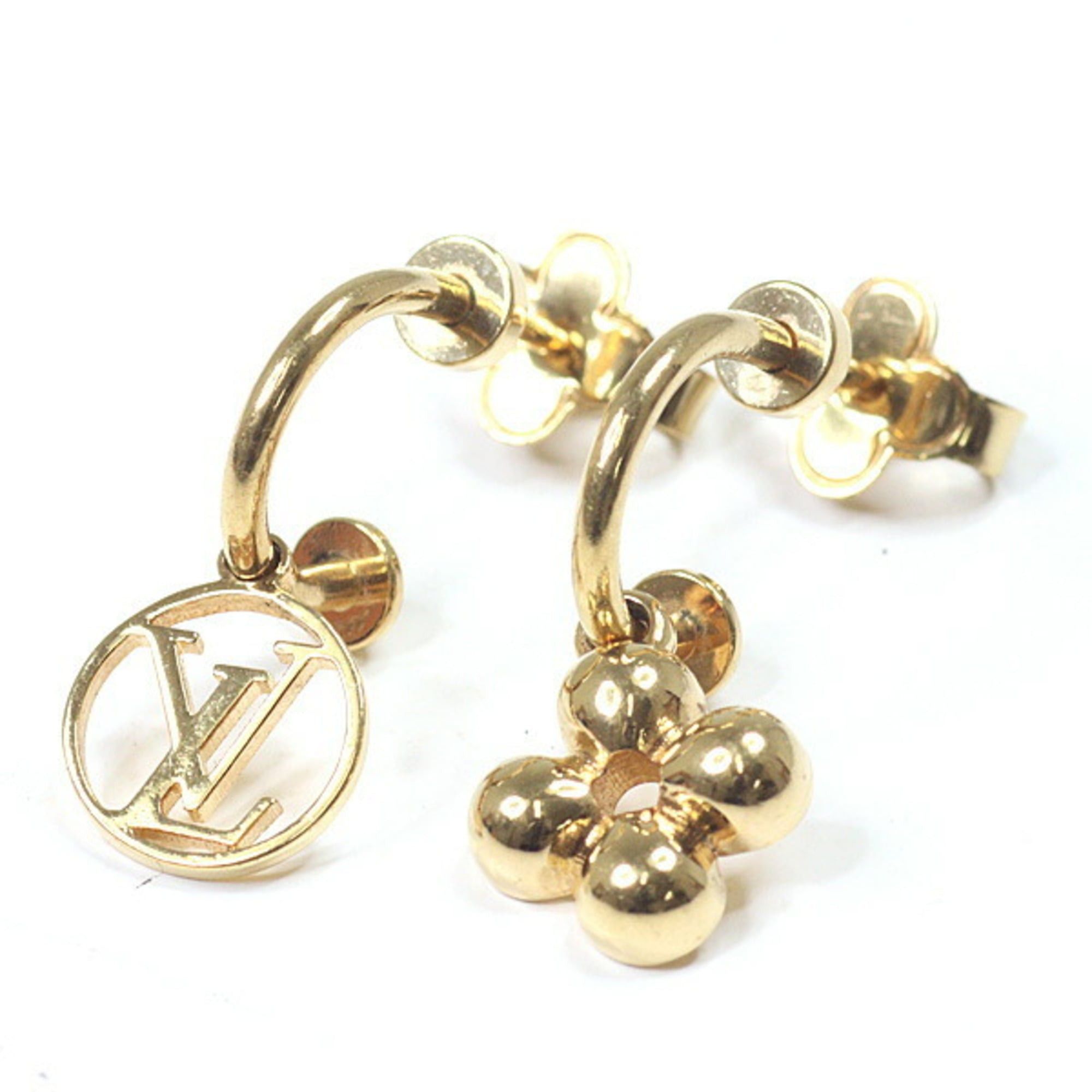 Louis Vuitton Louis Vuitton Blooming Earrings, Gold Metal, M64859, LV Circle Monogram Flower Size ONE SIZE - 5 Thumbnail