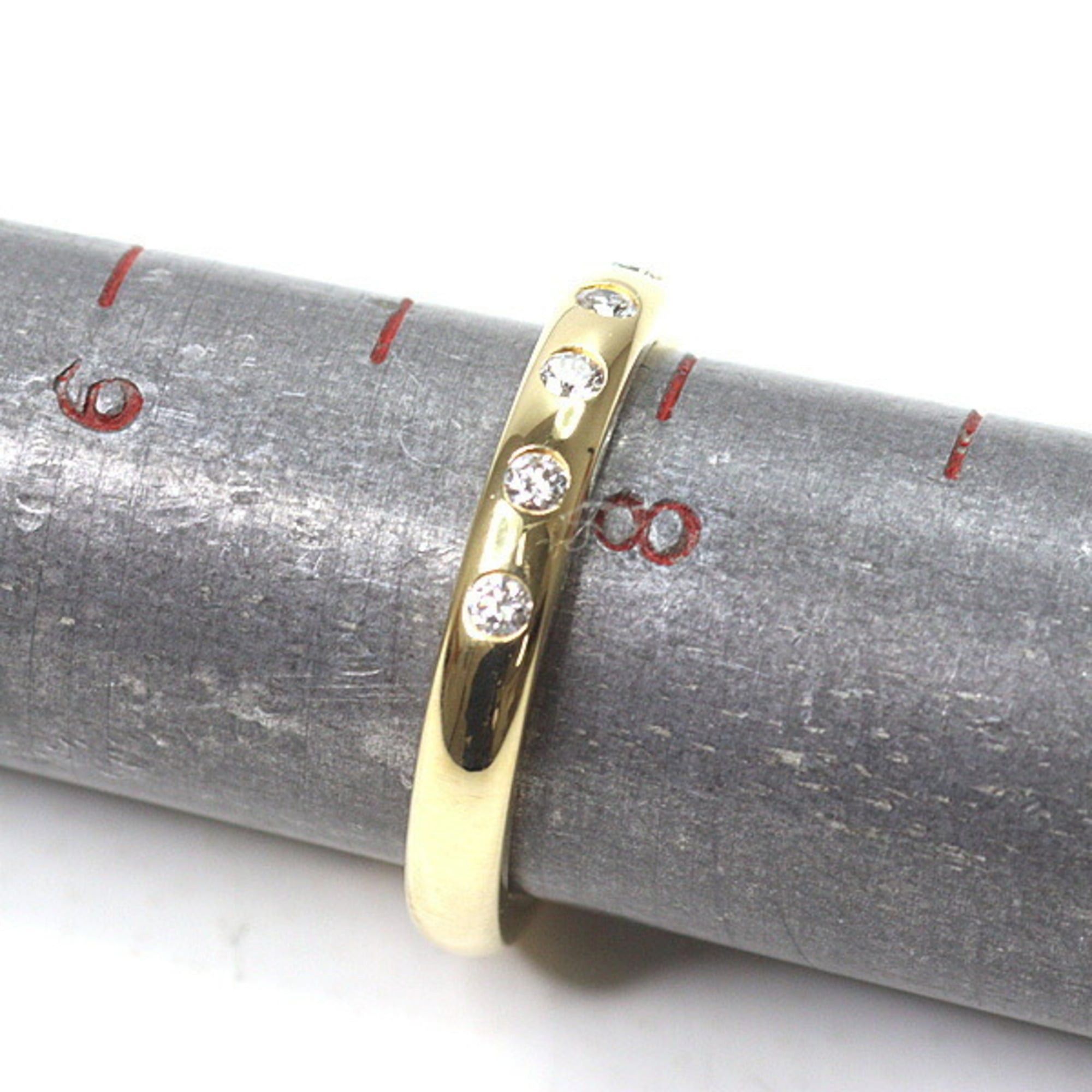 Tiffany & Co. Tiffany & Co. Elsa Peretti Stacking Band Ring, 18K Yellow Gold, 5 Diamonds, Size 8 (slightly smaller), Refinished. Size ONE SIZE - 6 Thumbnail