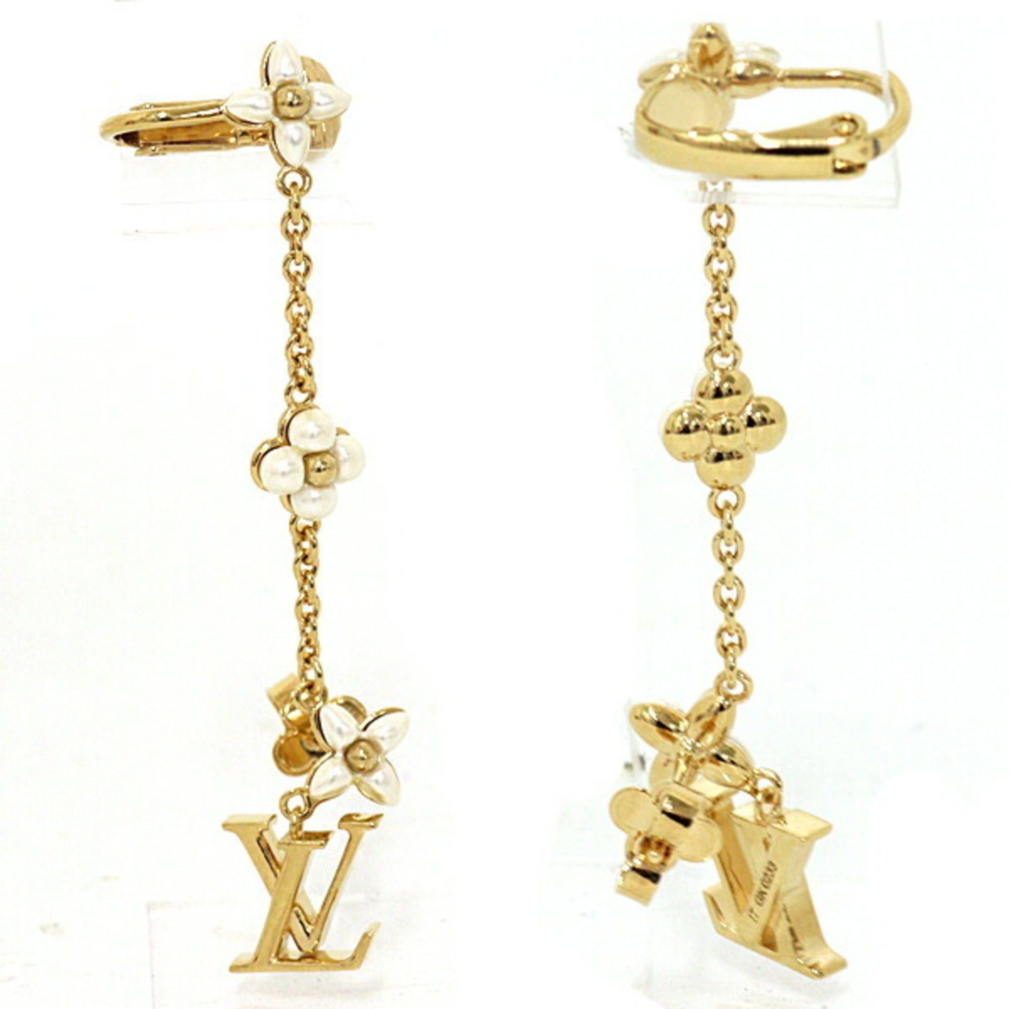 Louis Vuitton Louis Vuitton LV Floragram Ear Cuff, Single Earring, Faux Pearl, M01026 Size ONE SIZE - 5 Thumbnail