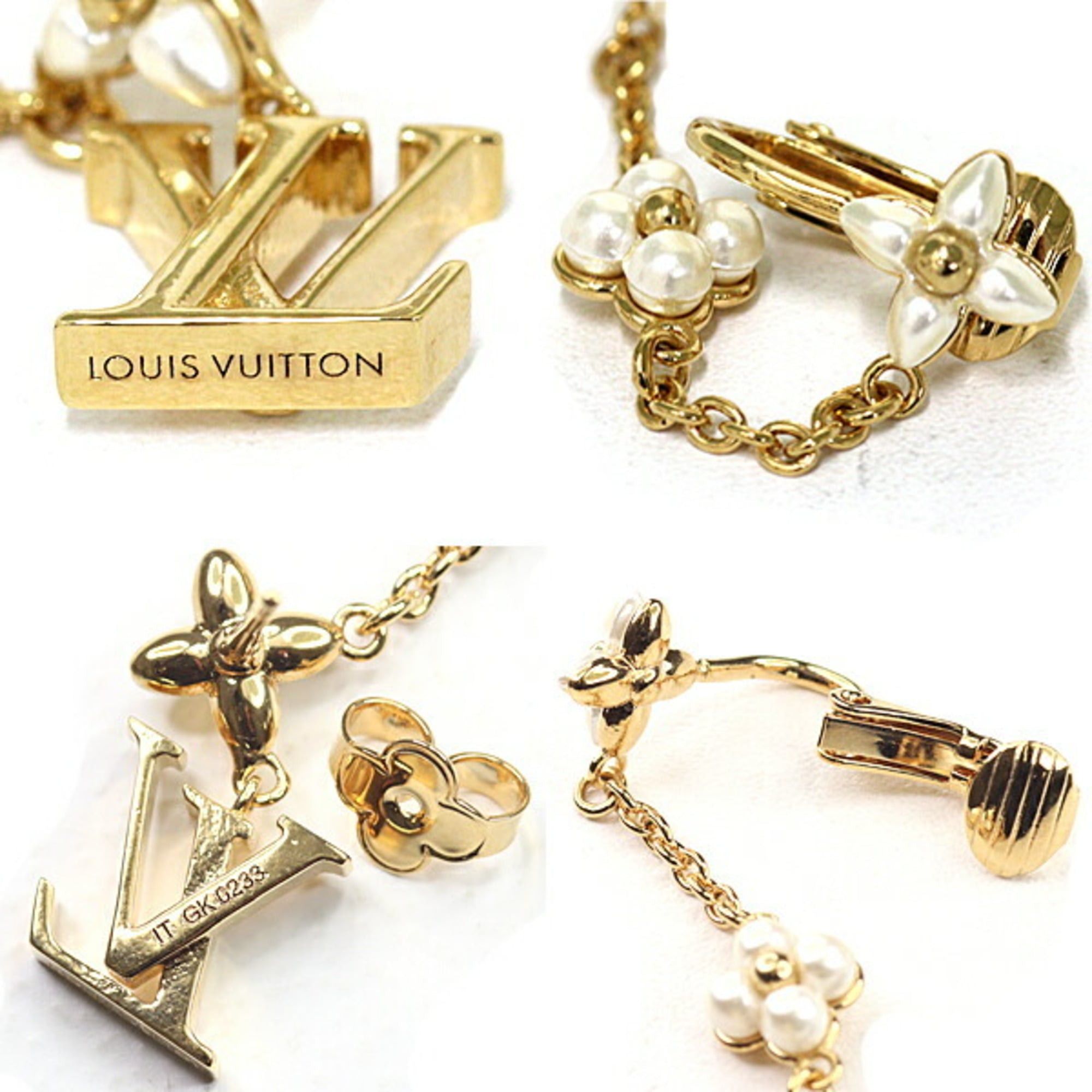 Louis Vuitton Louis Vuitton LV Floragram Ear Cuff, Single Earring, Faux Pearl, M01026 Size ONE SIZE - 6 Thumbnail