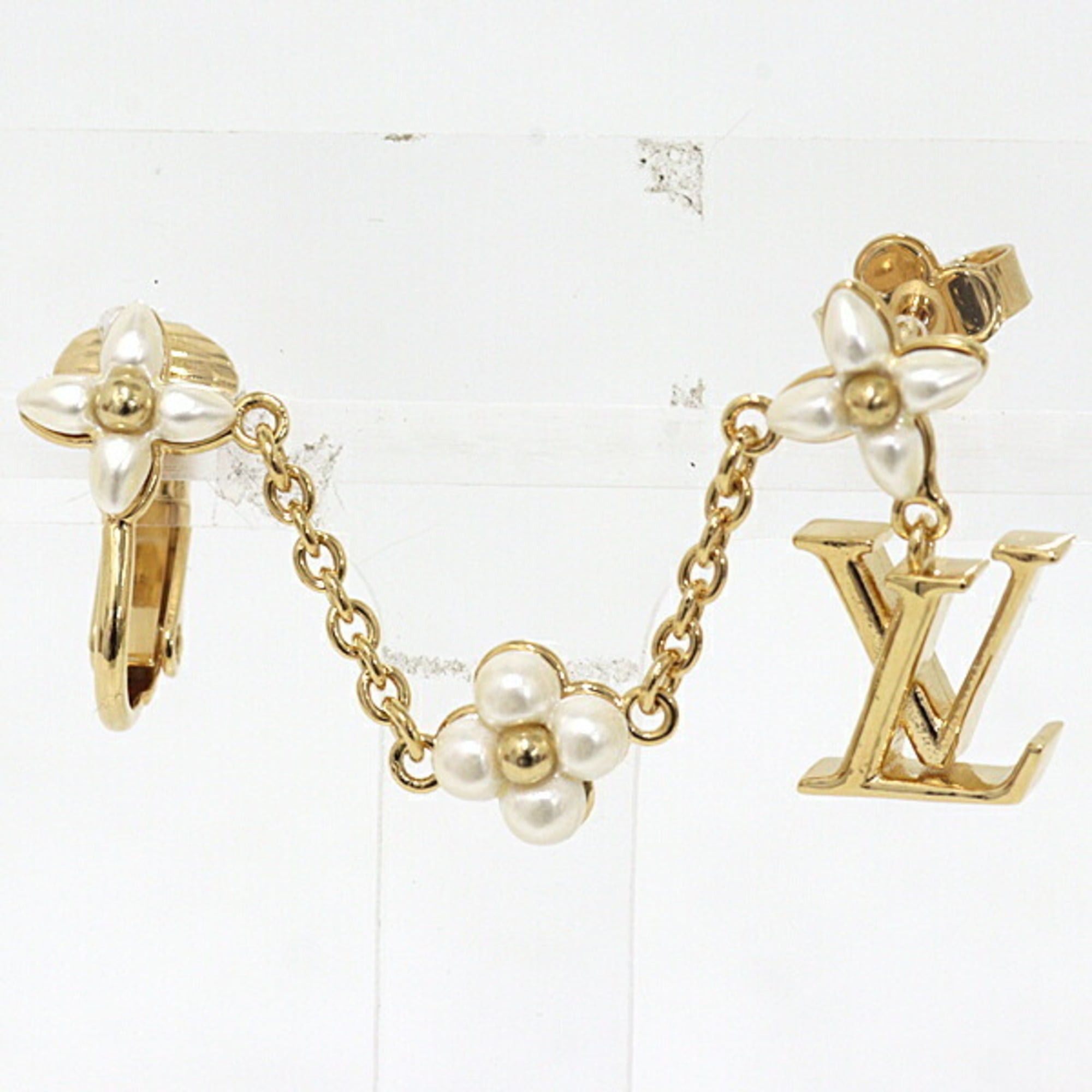 Louis Vuitton Louis Vuitton LV Floragram Ear Cuff, Single Earring, Faux Pearl, M01026 Size ONE SIZE - 4 Thumbnail