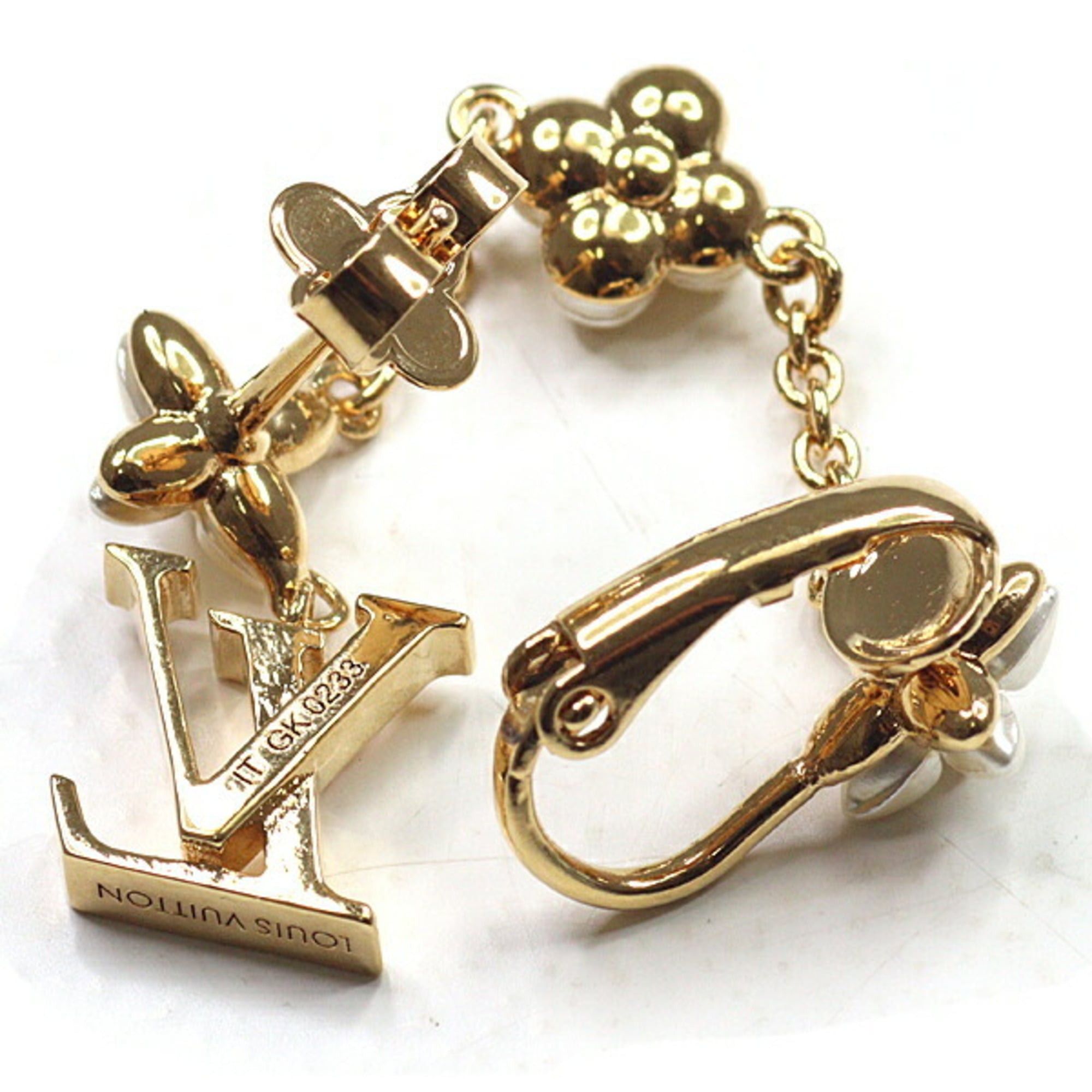 Louis Vuitton Louis Vuitton LV Floragram Ear Cuff, Single Earring, Faux Pearl, M01026 Size ONE SIZE - 3 Thumbnail