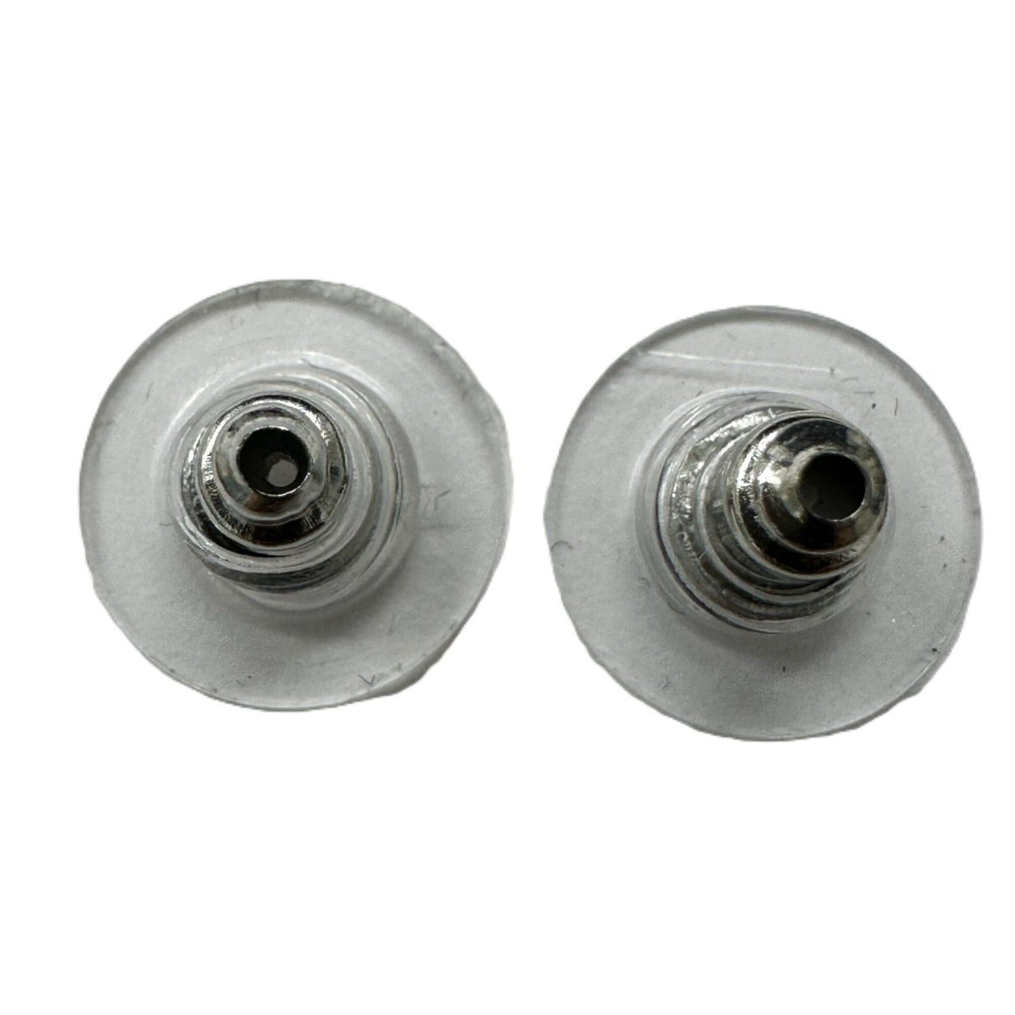 Chanel CHANEL earrings, costume pearl, silver, rhinestone, Coco Mark, round. Size ONE SIZE - 8 Thumbnail