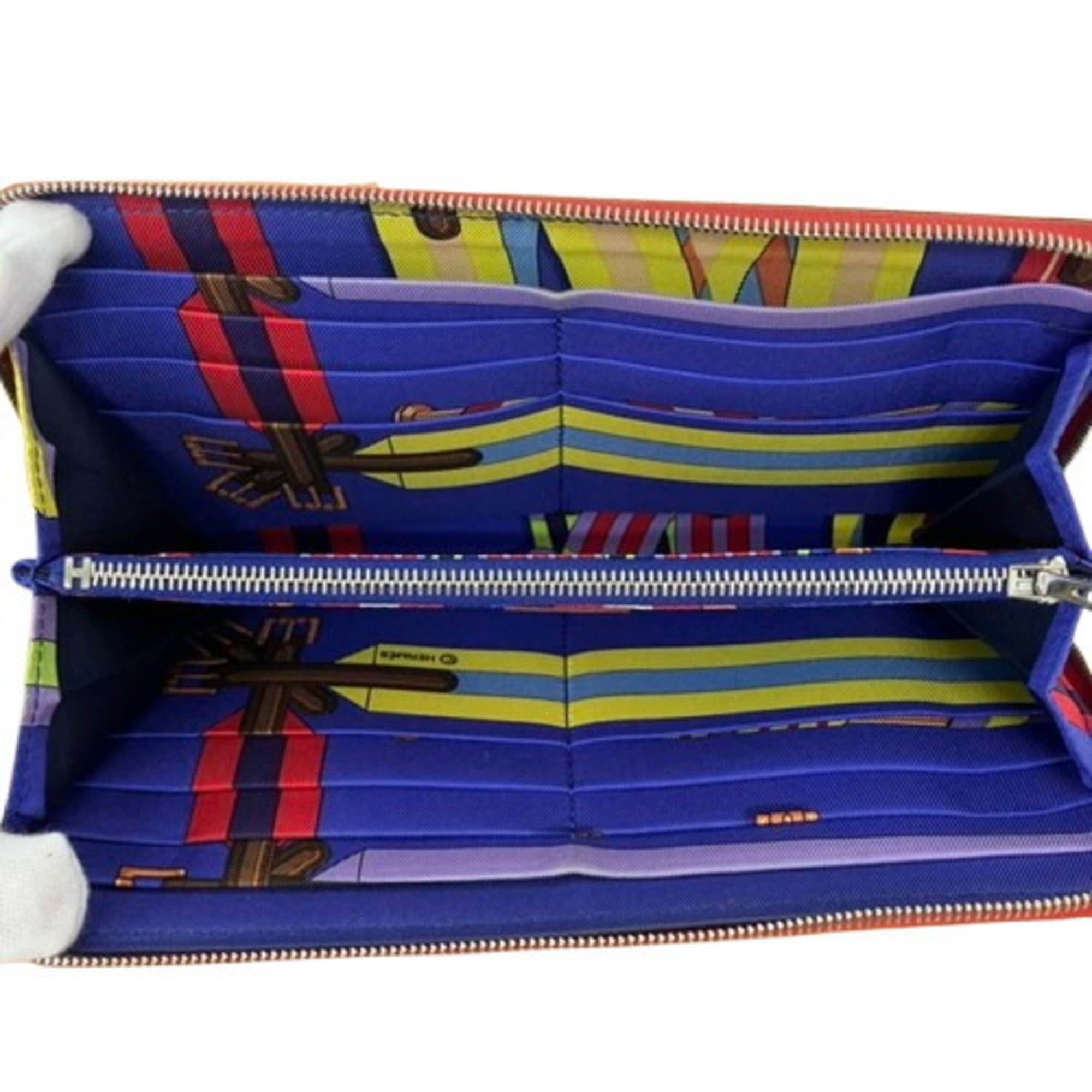 Hermes Hermes Azap Silk In Red Long Wallet Size ONE SIZE - 7 Thumbnail