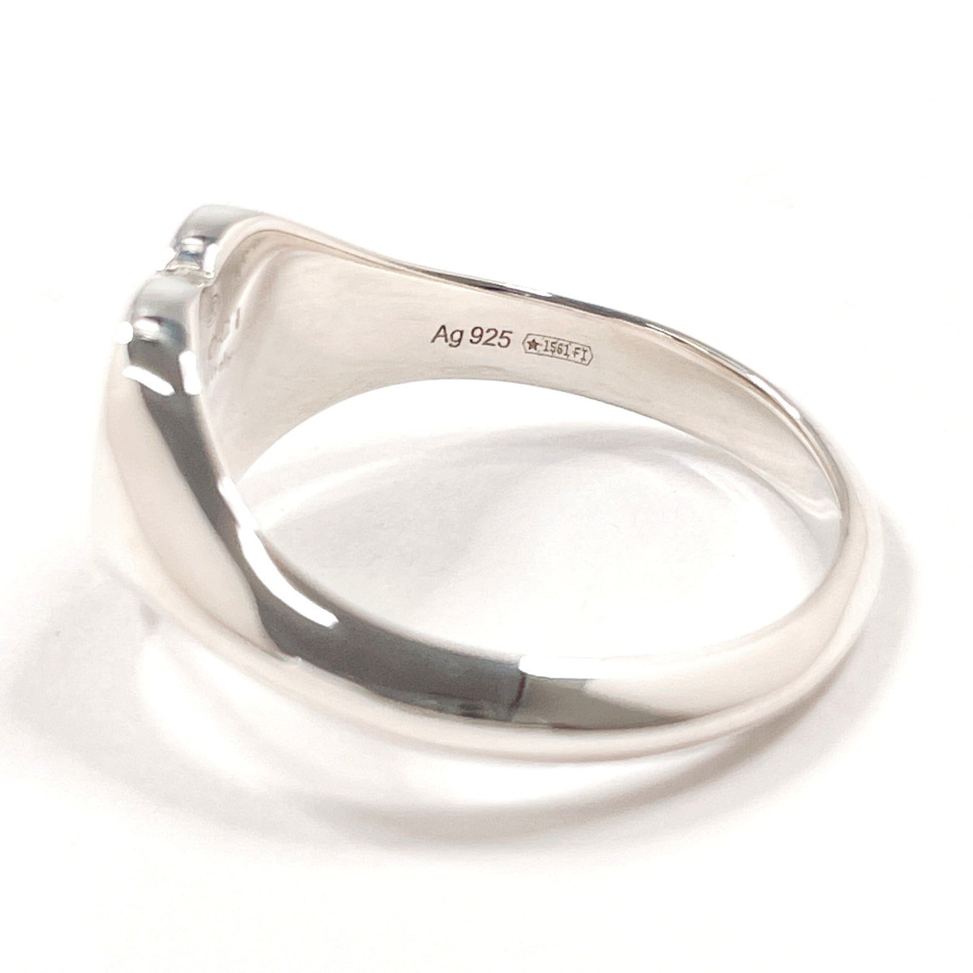 Gucci GUCCI Heart Interlocking G 645544 J8410 1184 Ring, Sterling Silver 925/Enamel, 13.5cm, Silver, Women's Size ONE SIZE - 4 Thumbnail