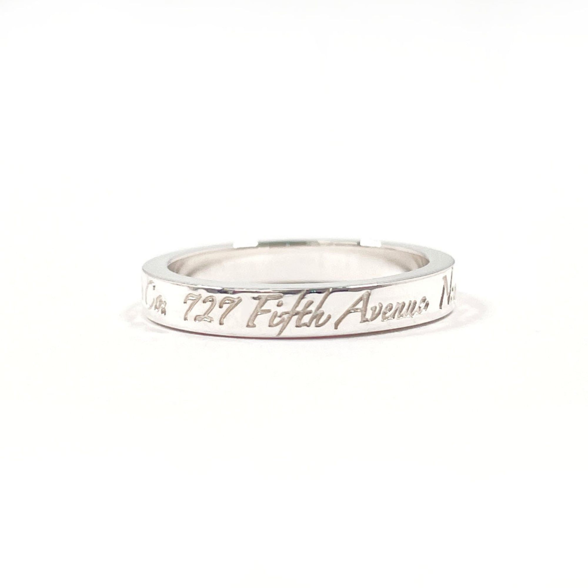 Tiffany & Co. TIFFANY&Co. Tiffany Notes Narrow New York Ring, Sterling Silver 925, Size 7.5cm, Women's Size ONE SIZE - 2 Thumbnail
