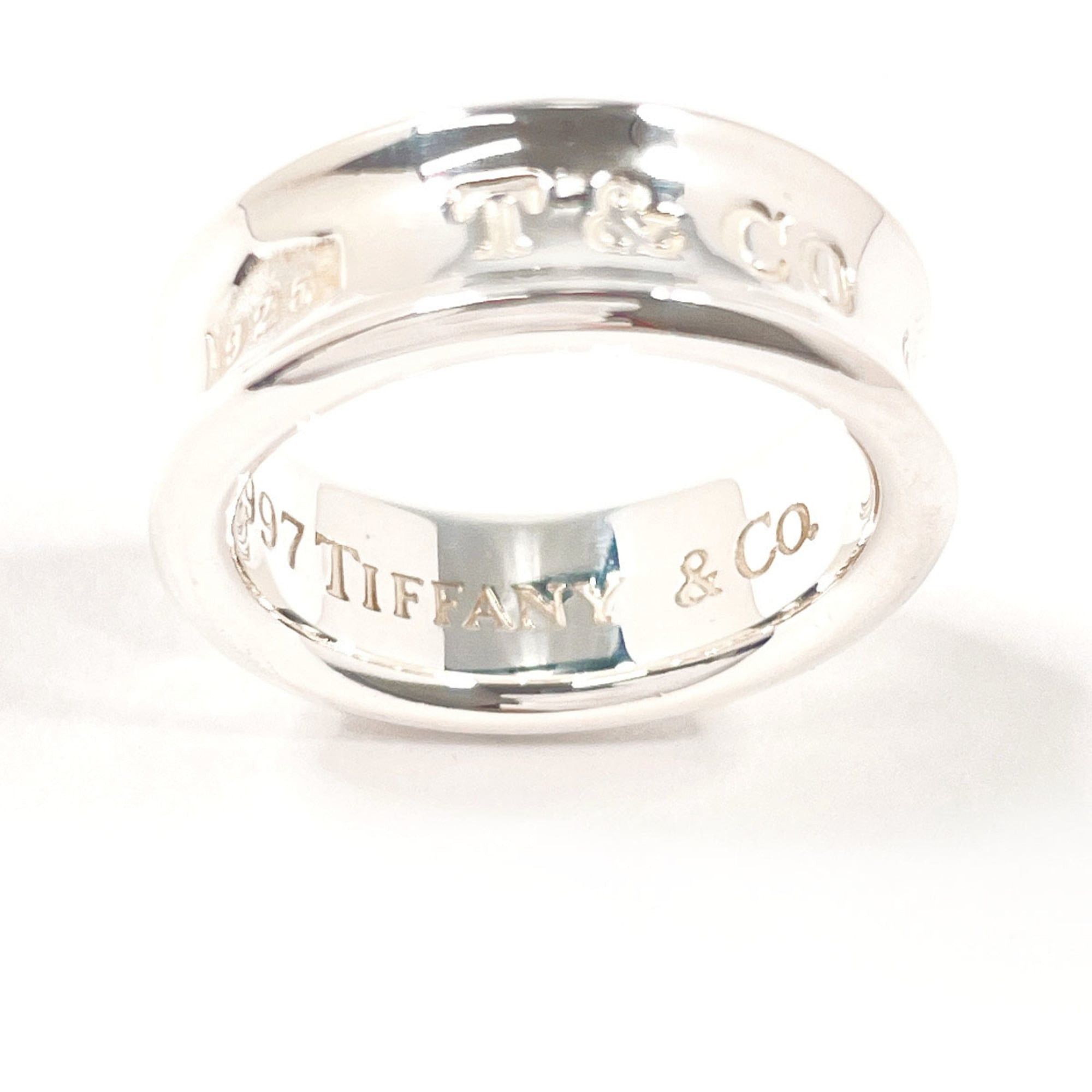 Tiffany & Co. TIFFANY&Co. Tiffany 1837 Medium Ring, Sterling Silver 925, Size 10, Silver, Women's Size ONE SIZE - 4 Thumbnail
