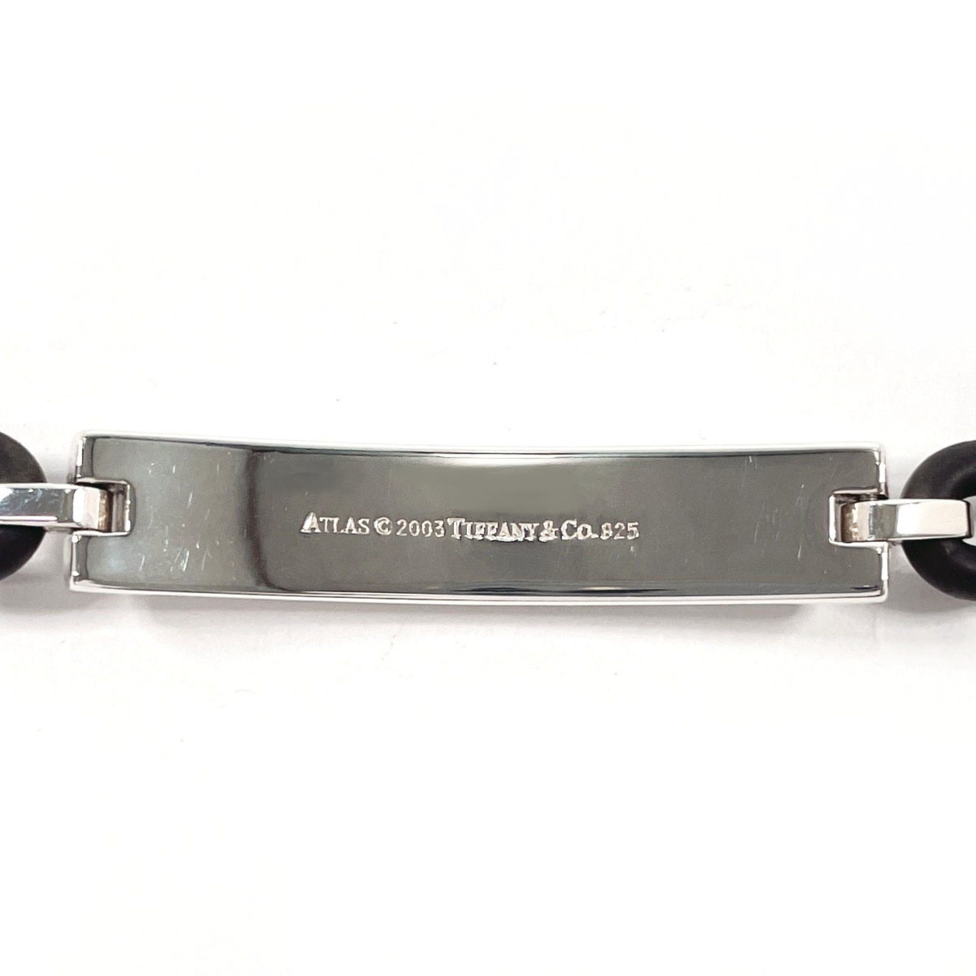 Tiffany & Co. TIFFANY&Co. Tiffany Atlas Numeric Bracelet, Sterling Silver 925/Rubber, Silver, Women's Size ONE SIZE - 5 Thumbnail