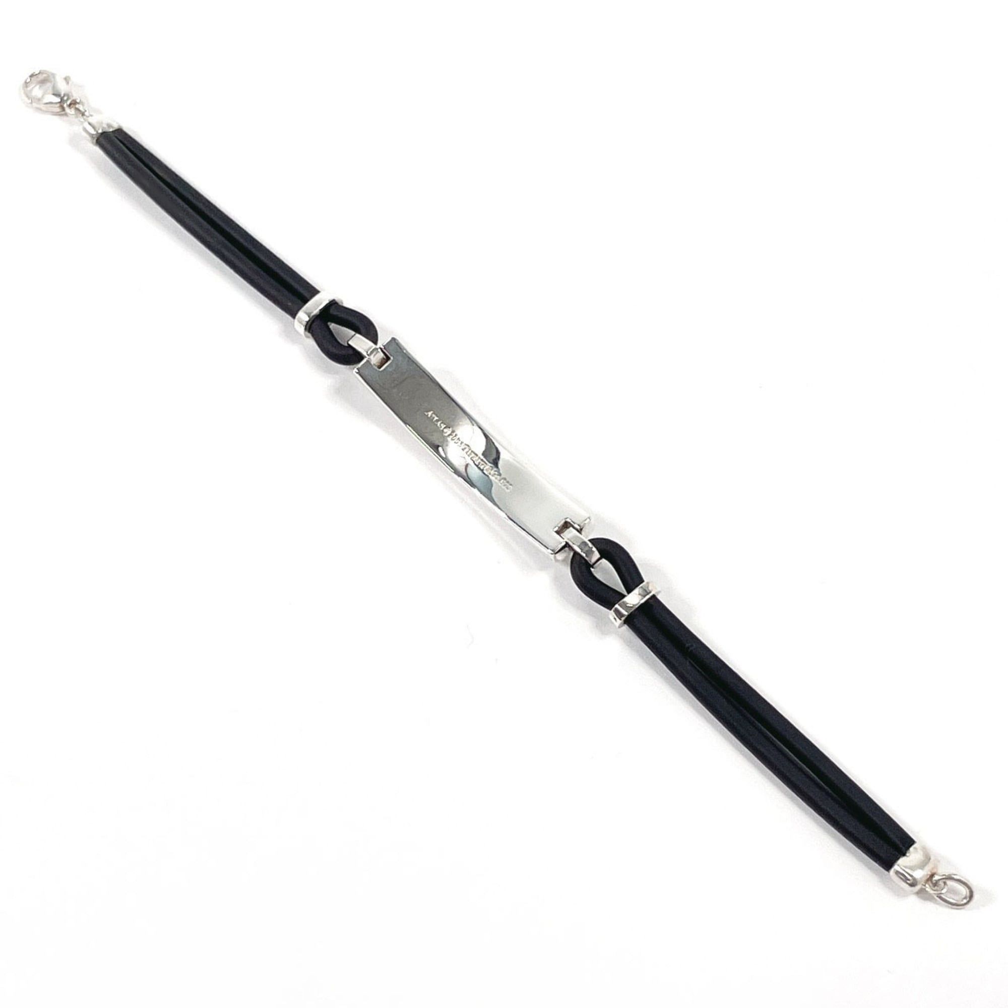 Tiffany & Co. TIFFANY&Co. Tiffany Atlas Numeric Bracelet, Sterling Silver 925/Rubber, Silver, Women's Size ONE SIZE - 4 Thumbnail