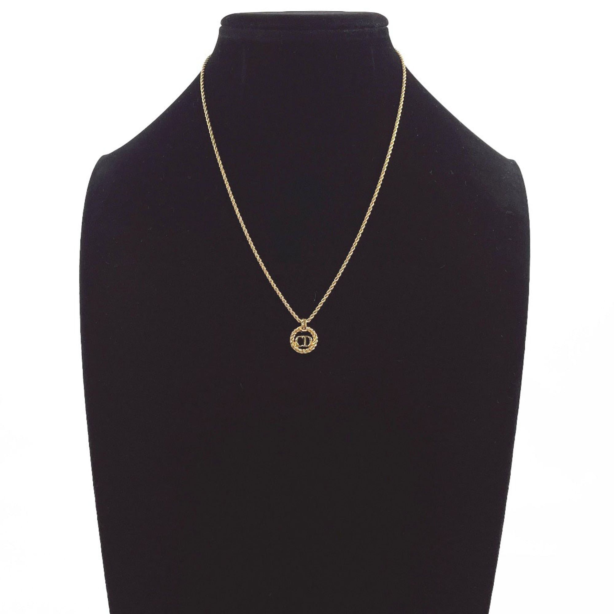 Dior Christian Dior CD Logo Vintage Necklace GP Gold Women's Size ONE SIZE - 7 Thumbnail
