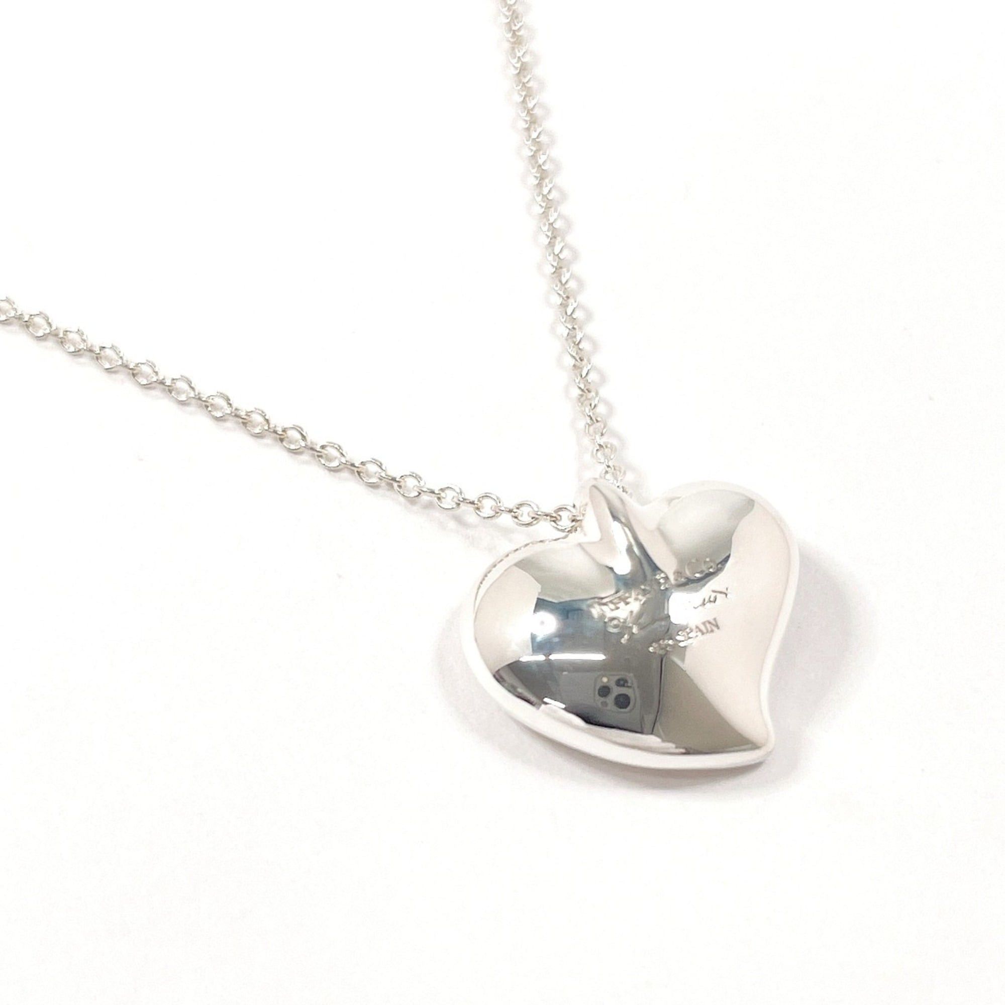 Tiffany & Co. TIFFANY&Co. Tiffany Curved Heart Elsa Peretti Necklace, Sterling Silver 925, Women's Size ONE SIZE - 2 Thumbnail