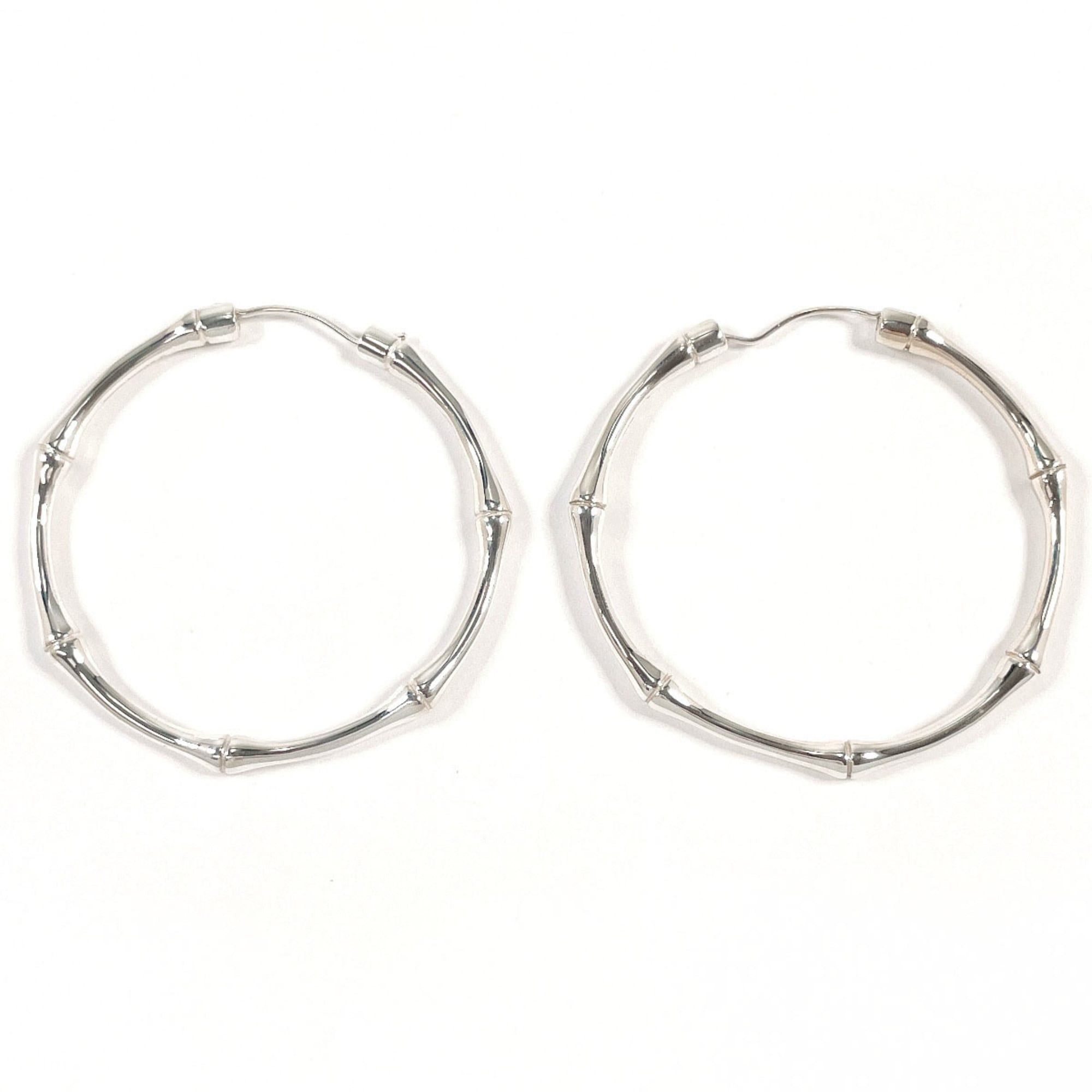 Gucci GUCCI Bamboo Hoop Earrings, Sterling Silver 925, Silver, Women's Size ONE SIZE - 2 Thumbnail