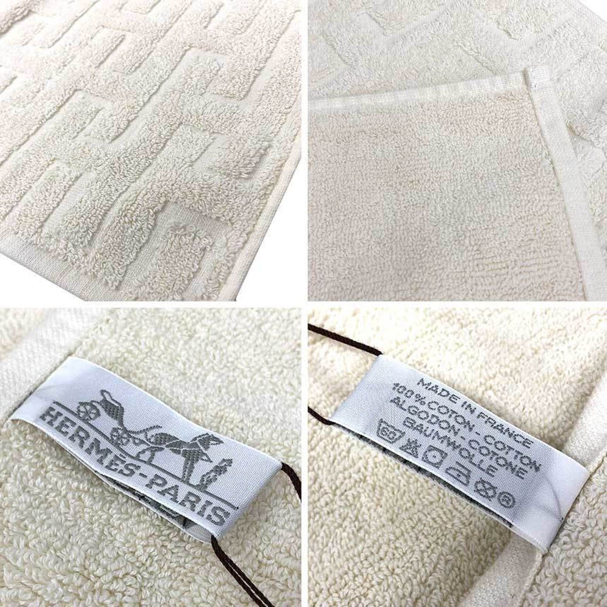 Hermes Hermes Stairs Face Towel, 100% Cotton, Natural (Ivory), Men's/Women's/Unisex Size ONE SIZE - 3 Thumbnail