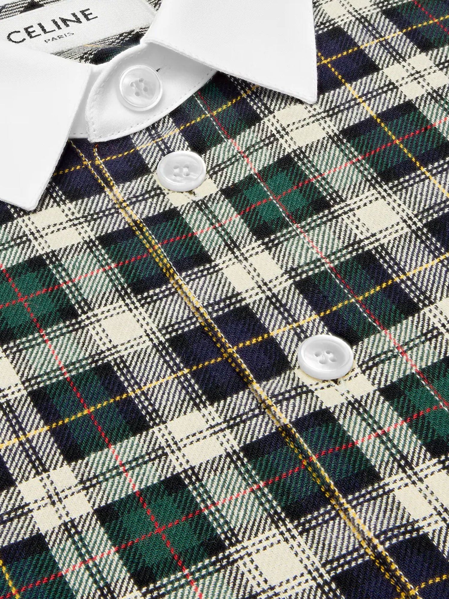 Celine Tartna cotton shirt 36 - USA Tariffs Included Size XS / US 0-2 / IT 36-38 - 3 Thumbnail