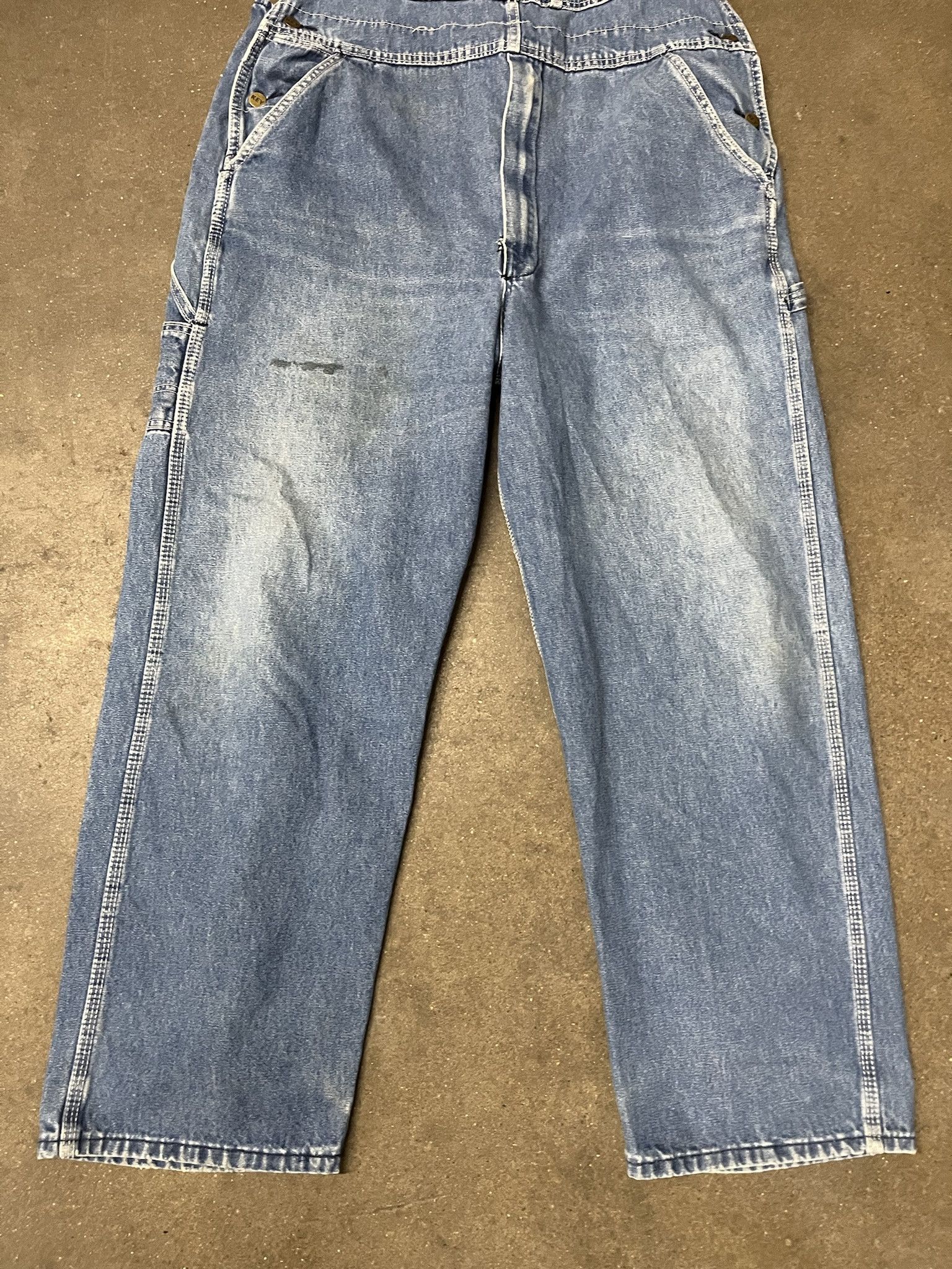 Carhartt × Vintage Vintage 1990s Key Imperial Blue Denim Overalls Size 40 Size US 40 / EU 56 - 2 Thumbnail