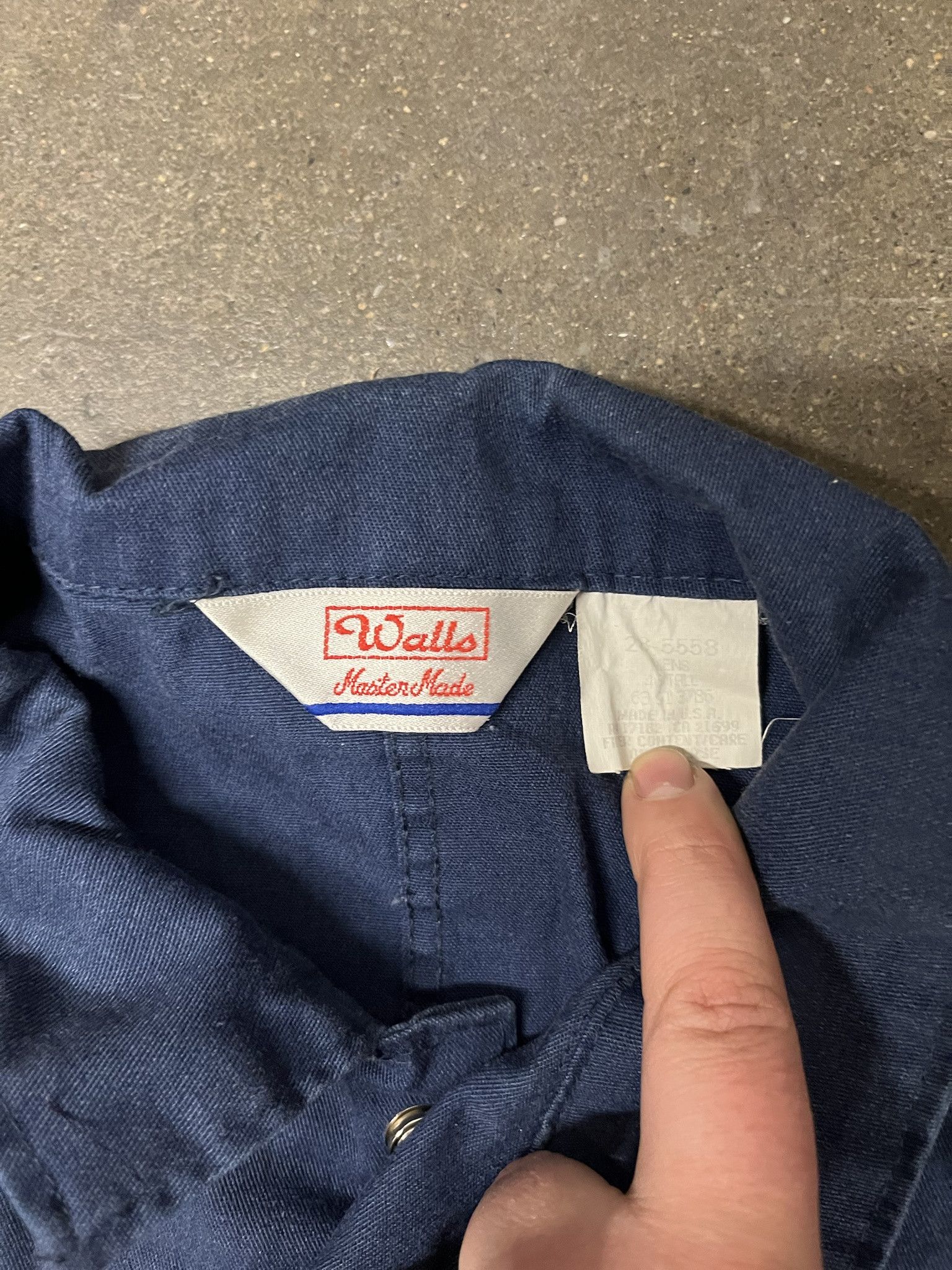 Carhartt × Vintage Vintage 1990s Walls Lightweight Navy Coverall Workwear Mechanics Suit Size XL Size US XL / EU 56 / 4 - 2 Thumbnail
