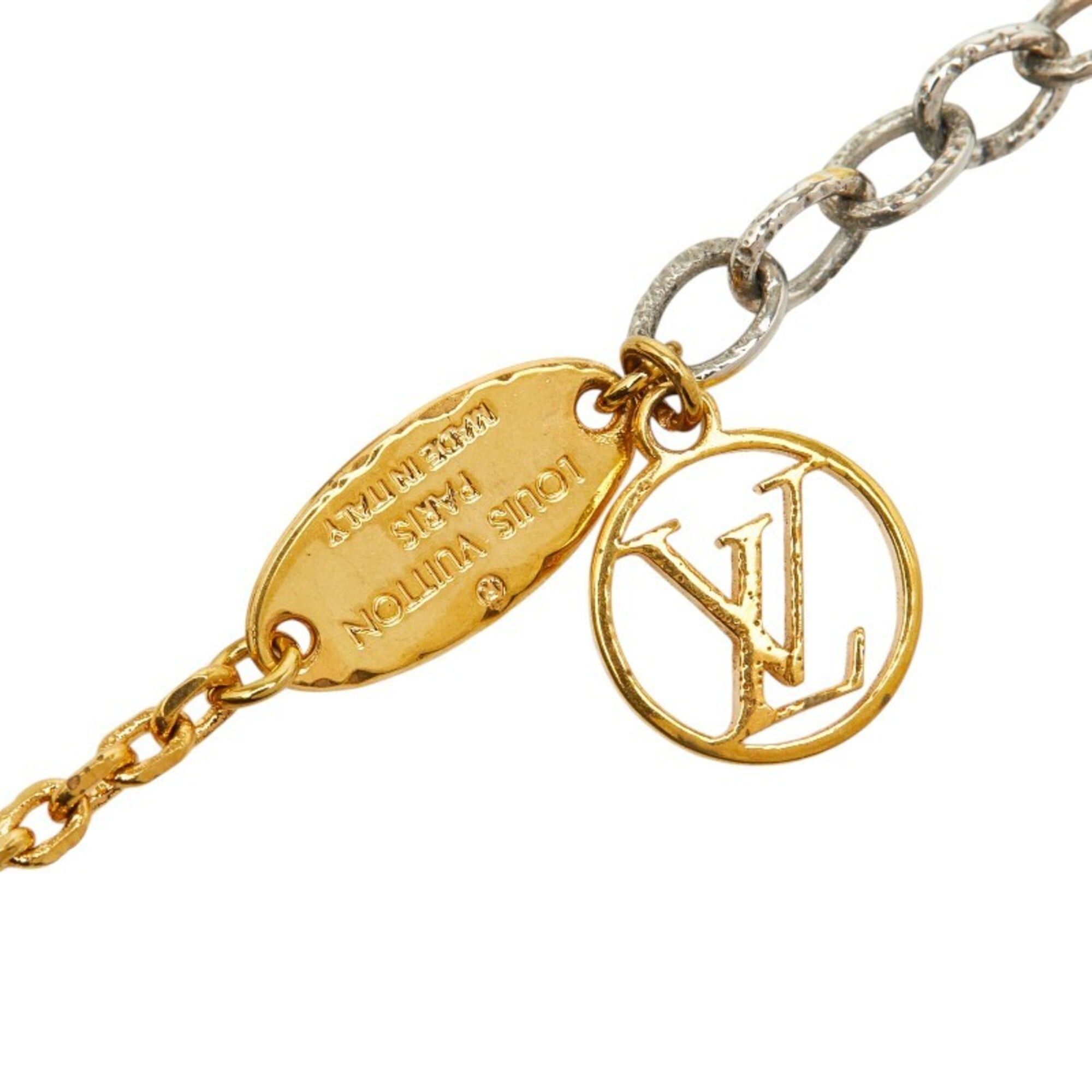 Louis Vuitton Louis Vuitton Logo Mania Necklace M68074 Gold Silver Plated Metal Women's LOUIS VUITTON Size ONE SIZE - 5 Thumbnail