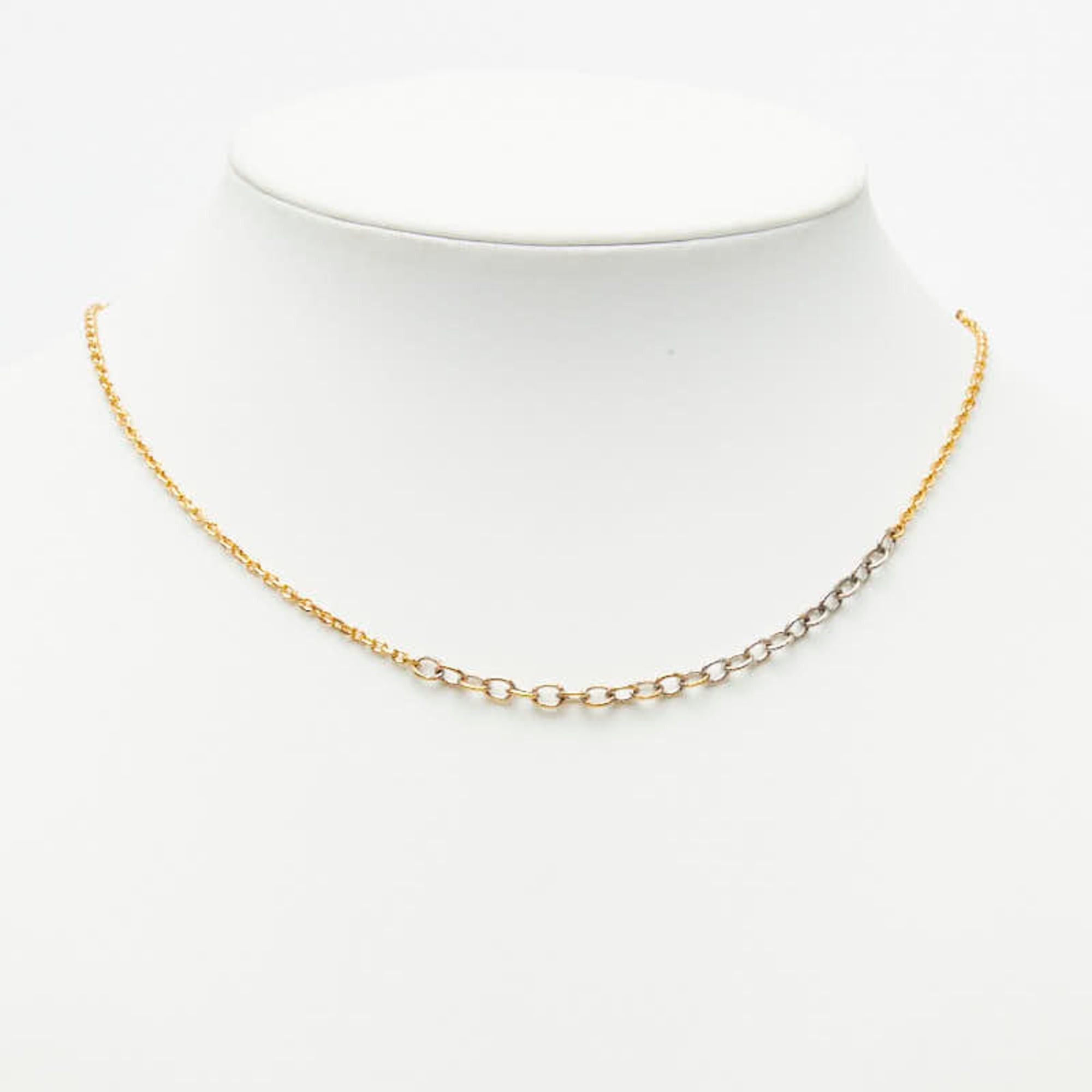 Louis Vuitton Louis Vuitton Logo Mania Necklace M68074 Gold Silver Plated Metal Women's LOUIS VUITTON Size ONE SIZE - 7 Thumbnail