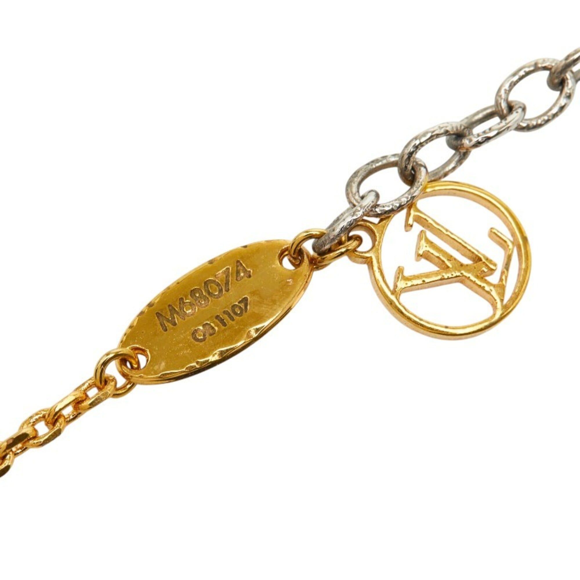 Louis Vuitton Louis Vuitton Logo Mania Necklace M68074 Gold Silver Plated Metal Women's LOUIS VUITTON Size ONE SIZE - 6 Thumbnail