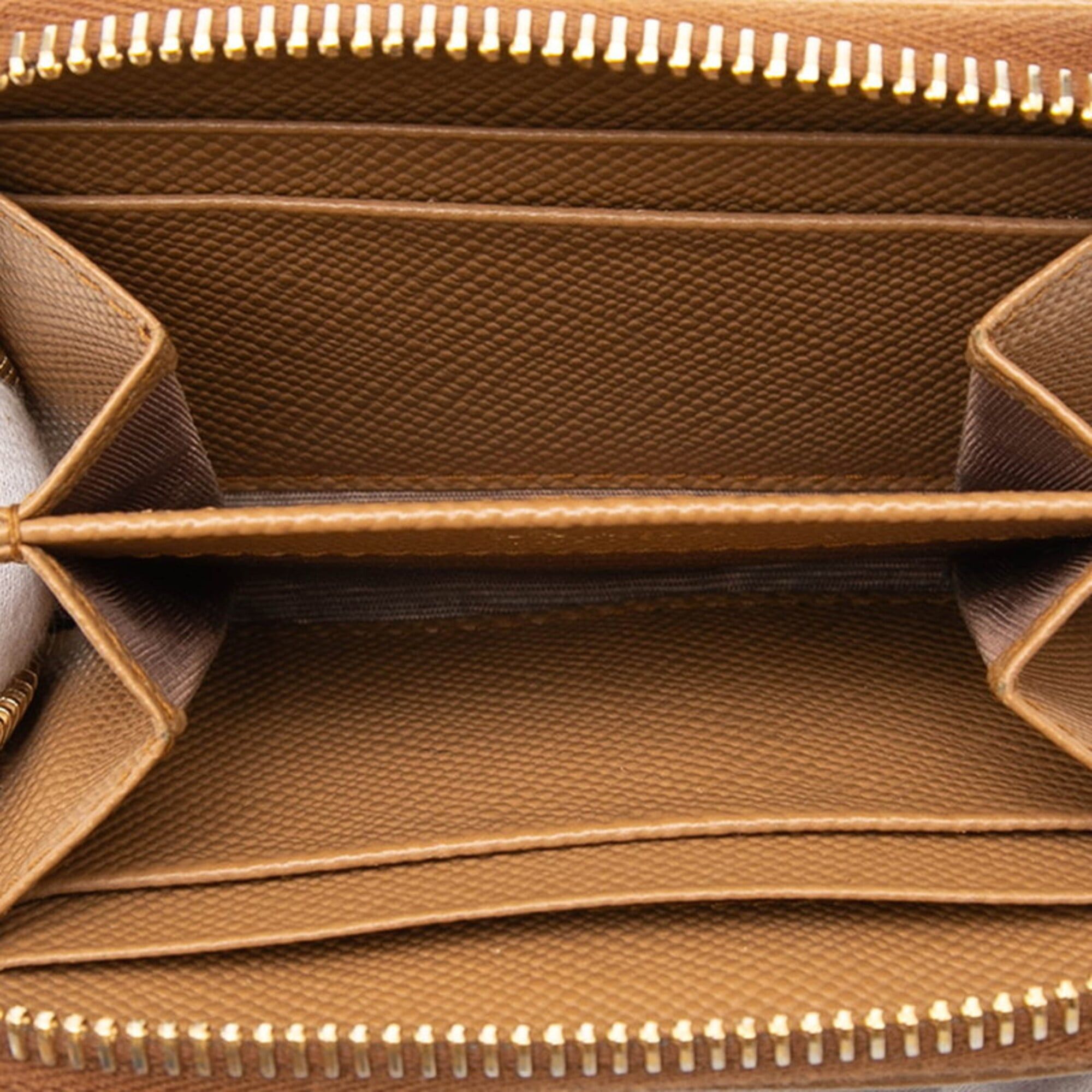 Prada Prada Logo Wallet/Coin Purse, 1MM268, Caramel Brown Saffiano Leather, Women's PRADA Size ONE SIZE - 4 Thumbnail