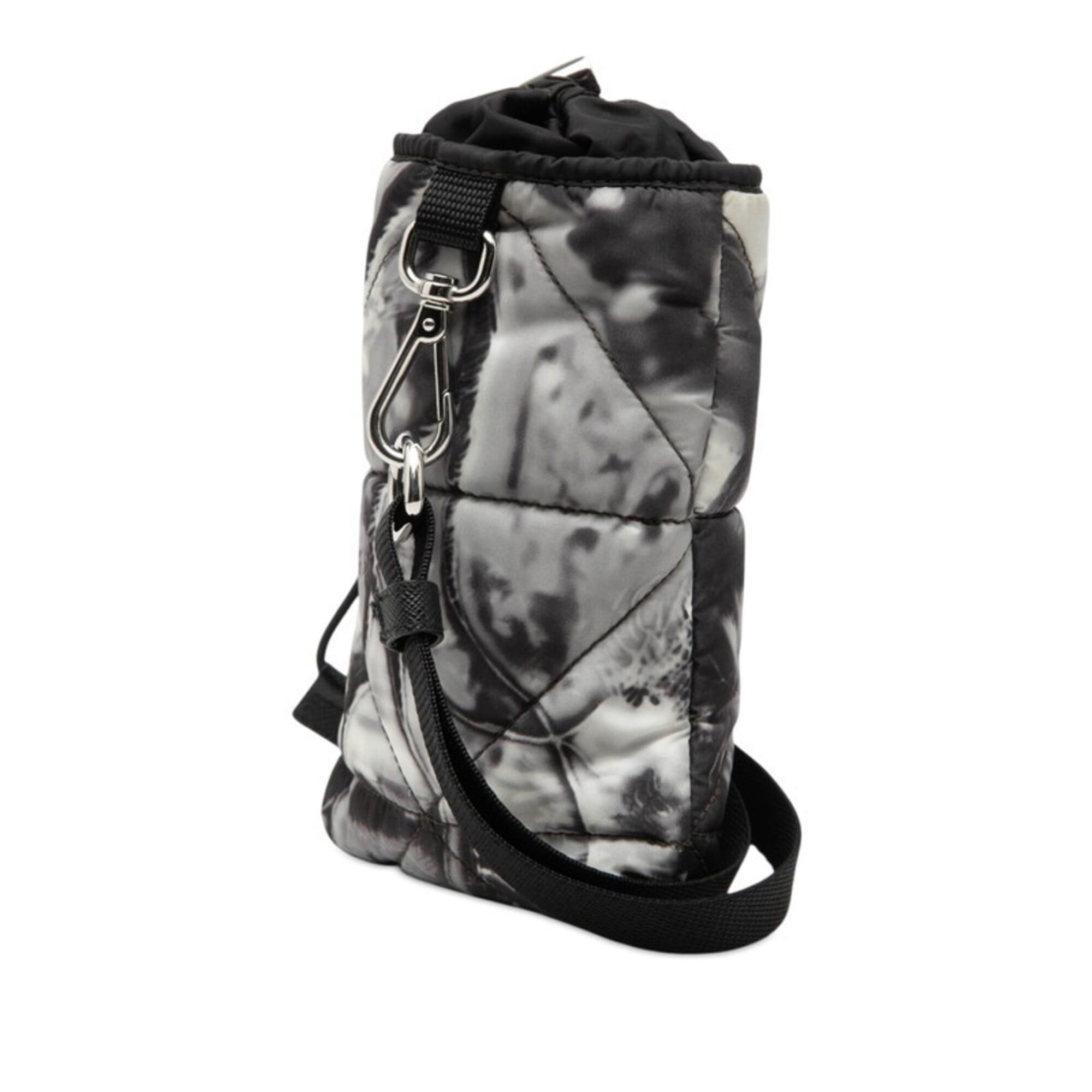 Prada Prada Triangle Logo Plate Re-Nylon Neck Strap Smartphone Case Holder 2ZT037 White/Black Nylon Women's PRADA Size ONE SIZE - 2 Thumbnail