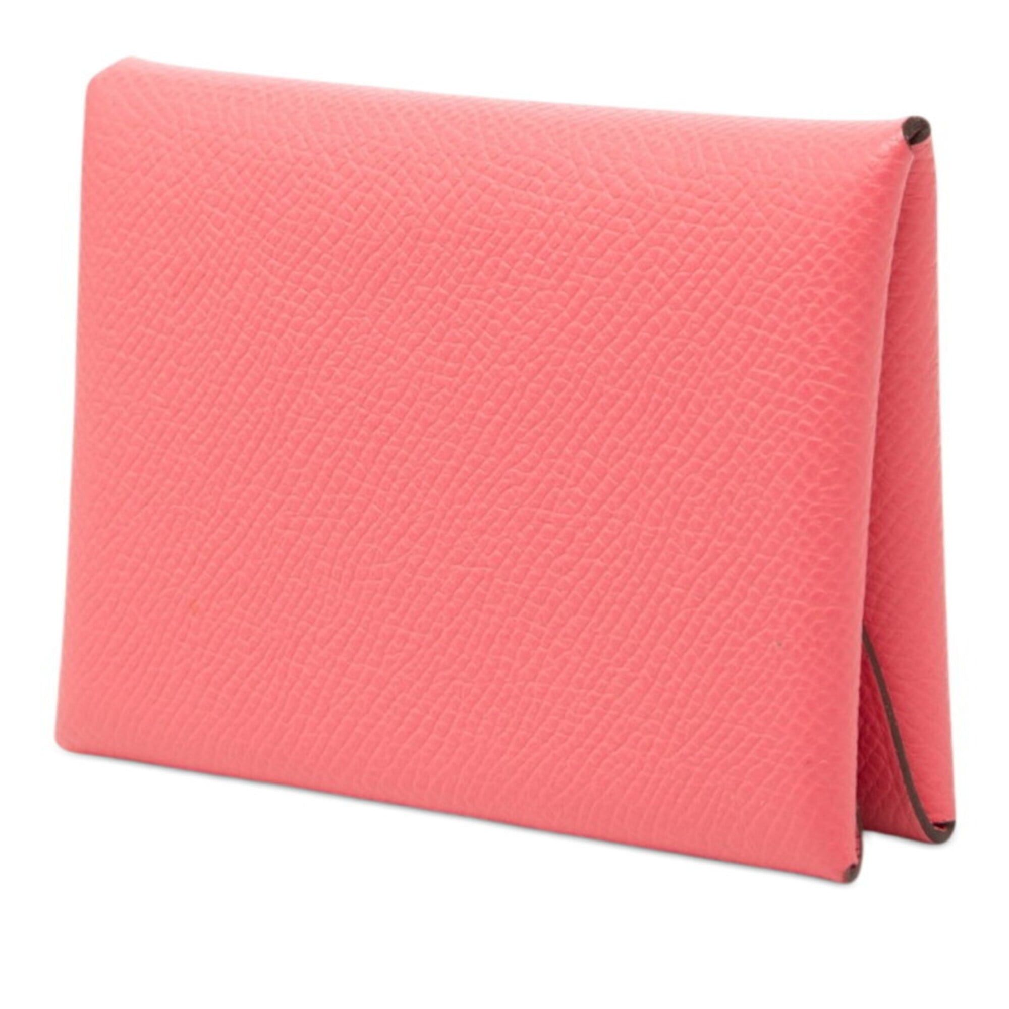 Hermes Hermes Calvi Duo Bi-fold Wallet/Coin Purse, B Stamp, 2023, Rose Azalee Pink, Veau Epsom Leather, Women's. Size ONE SIZE - 2 Thumbnail