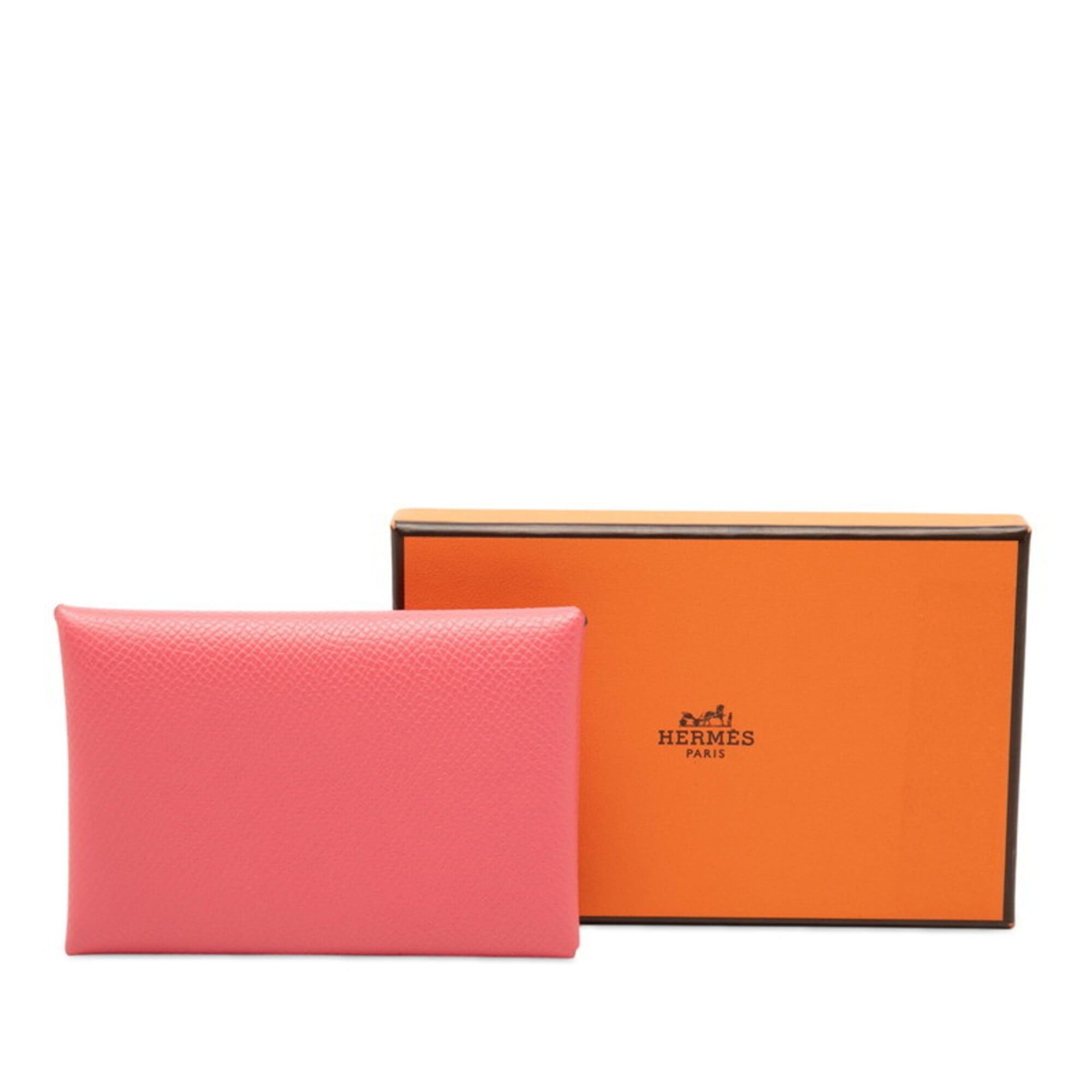 Hermes Hermes Calvi Duo Bi-fold Wallet/Coin Purse, B Stamp, 2023, Rose Azalee Pink, Veau Epsom Leather, Women's. Size ONE SIZE - 7 Thumbnail