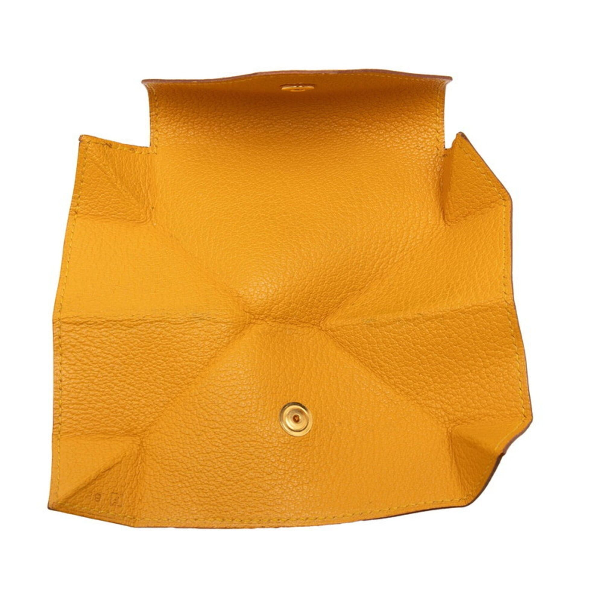 Hermes Hermes Le Vingt-Quatre Wallet/Coin Purse, □F stamp, 2002, Yellowish Tone, Gold Hardware, Chevre Leather, Women's, HERMES Size ONE SIZE - 4 Thumbnail