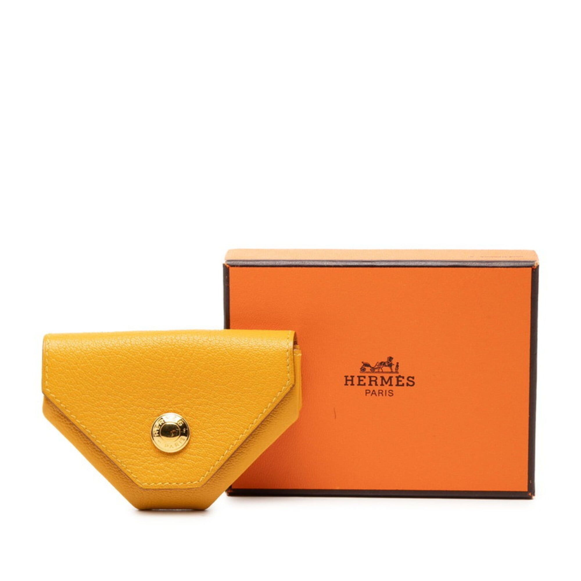 Hermes Hermes Le Vingt-Quatre Wallet/Coin Purse, □F stamp, 2002, Yellowish Tone, Gold Hardware, Chevre Leather, Women's, HERMES Size ONE SIZE - 7 Thumbnail