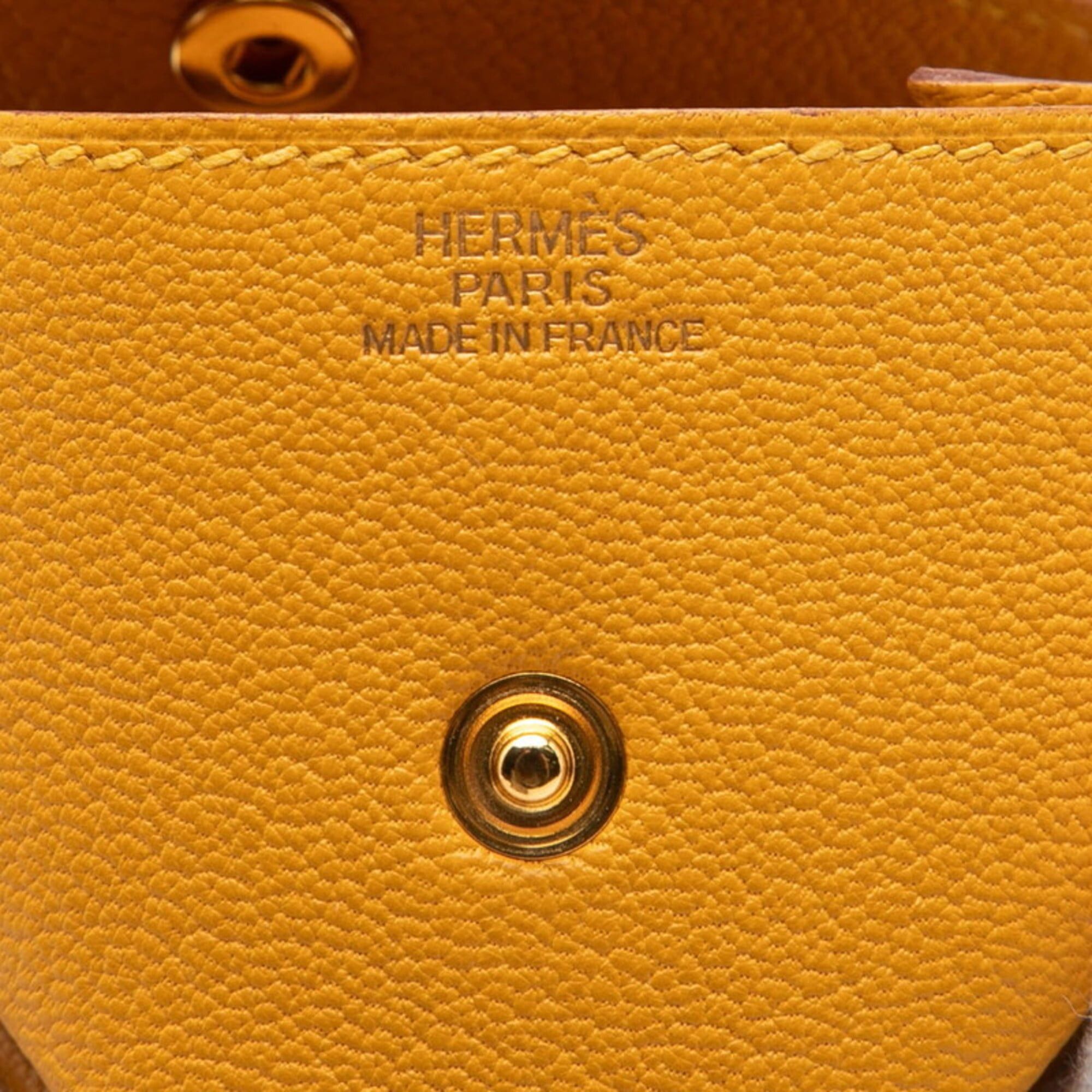 Hermes Hermes Le Vingt-Quatre Wallet/Coin Purse, □F stamp, 2002, Yellowish Tone, Gold Hardware, Chevre Leather, Women's, HERMES Size ONE SIZE - 5 Thumbnail