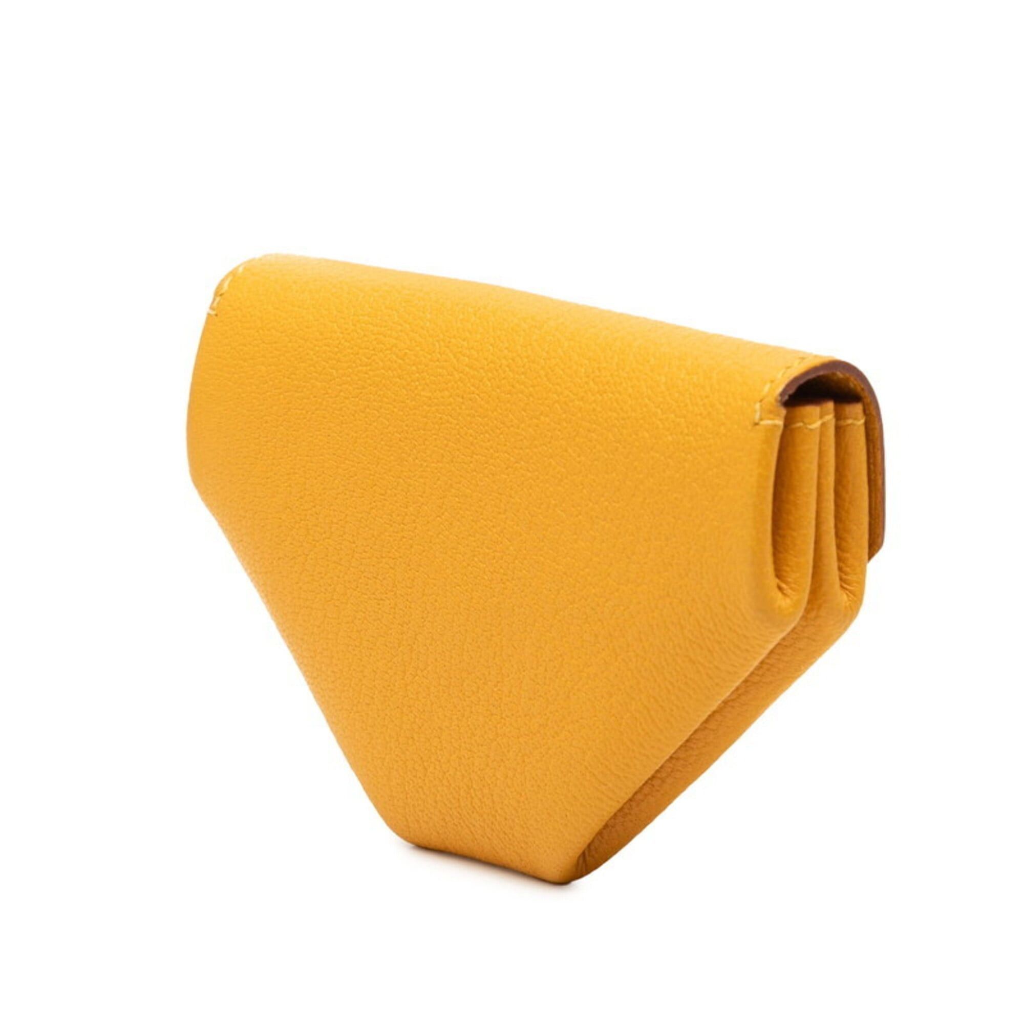 Hermes Hermes Le Vingt-Quatre Wallet/Coin Purse, □F stamp, 2002, Yellowish Tone, Gold Hardware, Chevre Leather, Women's, HERMES Size ONE SIZE - 2 Thumbnail