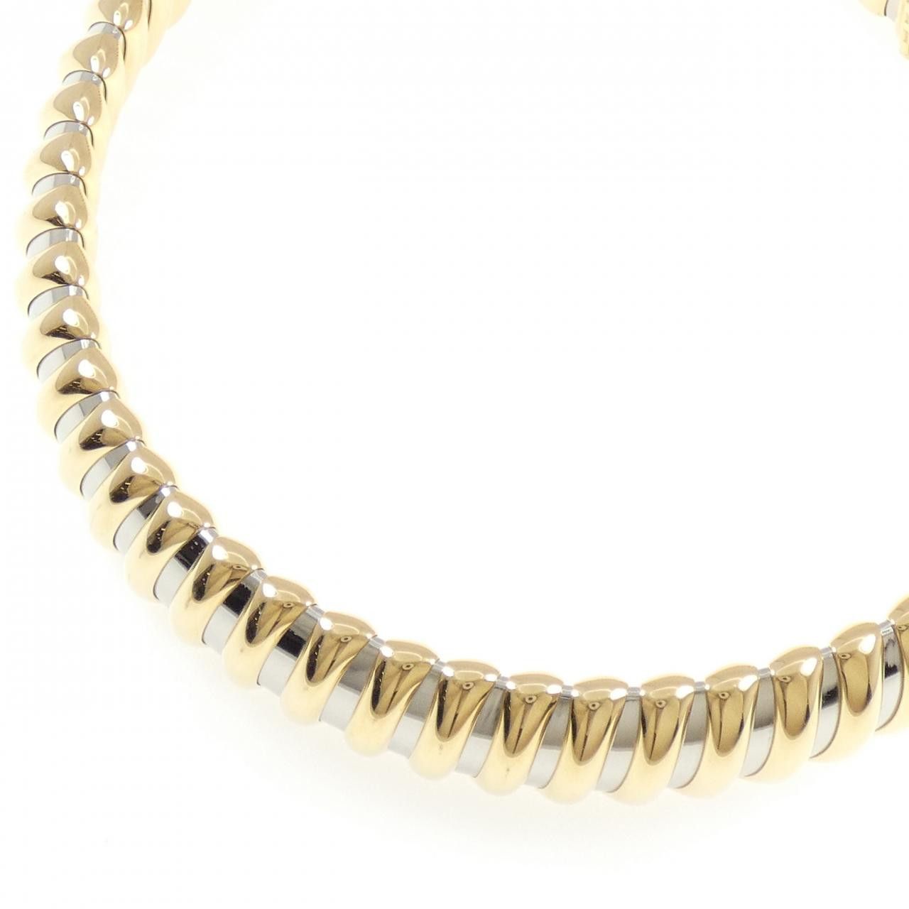 Bvlgari Bvlgari Bvlgari Tubogas 750 Yellow Gold Stainless Steel Necklace Precious Metal Necklace DUTY FREE for USA Size ONE SIZE - 2 Thumbnail