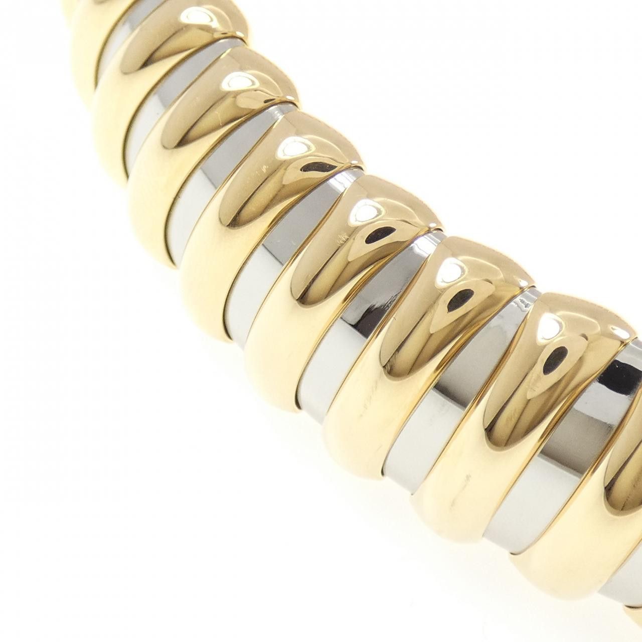 Bvlgari Bvlgari Bvlgari Tubogas 750 Yellow Gold Stainless Steel Necklace Precious Metal Necklace DUTY FREE for USA Size ONE SIZE - 3 Thumbnail