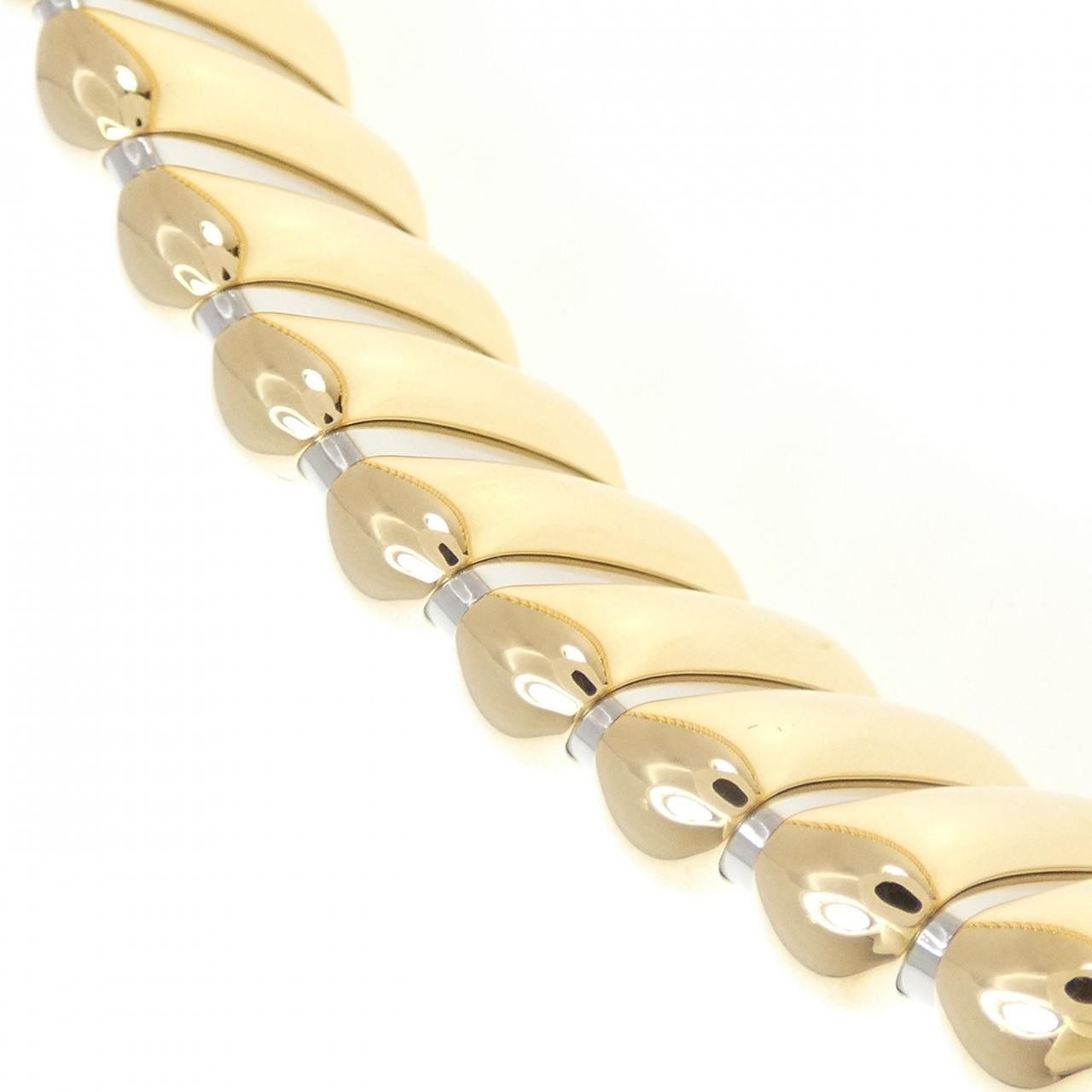 Bvlgari Bvlgari Bvlgari Tubogas 750 Yellow Gold Stainless Steel Necklace Precious Metal Necklace DUTY FREE for USA Size ONE SIZE - 4 Thumbnail