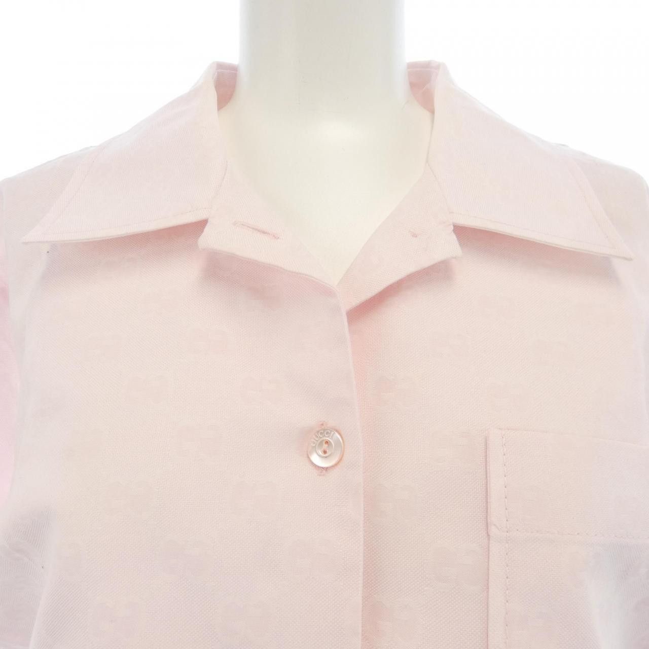 Gucci Gucci Gucci GG Cotton Gabardine Shirt Textile Tops 784901ZAQUK DUTY FREE for USA Size ONE SIZE - 5 Thumbnail