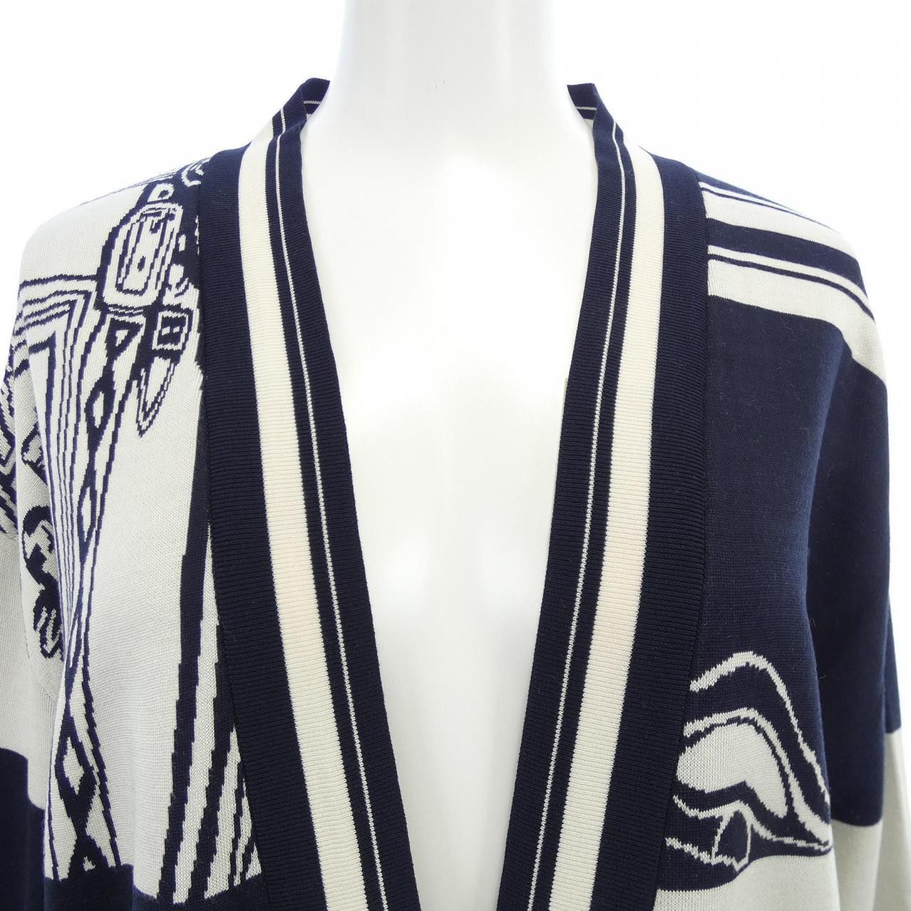 Hermes Hermes Hermès EN DESORDRE FINESSE BRIDE DE GALA36 Wool Cardigan Textile Tops DUTY FREE for USA Size ONE SIZE - 5 Thumbnail
