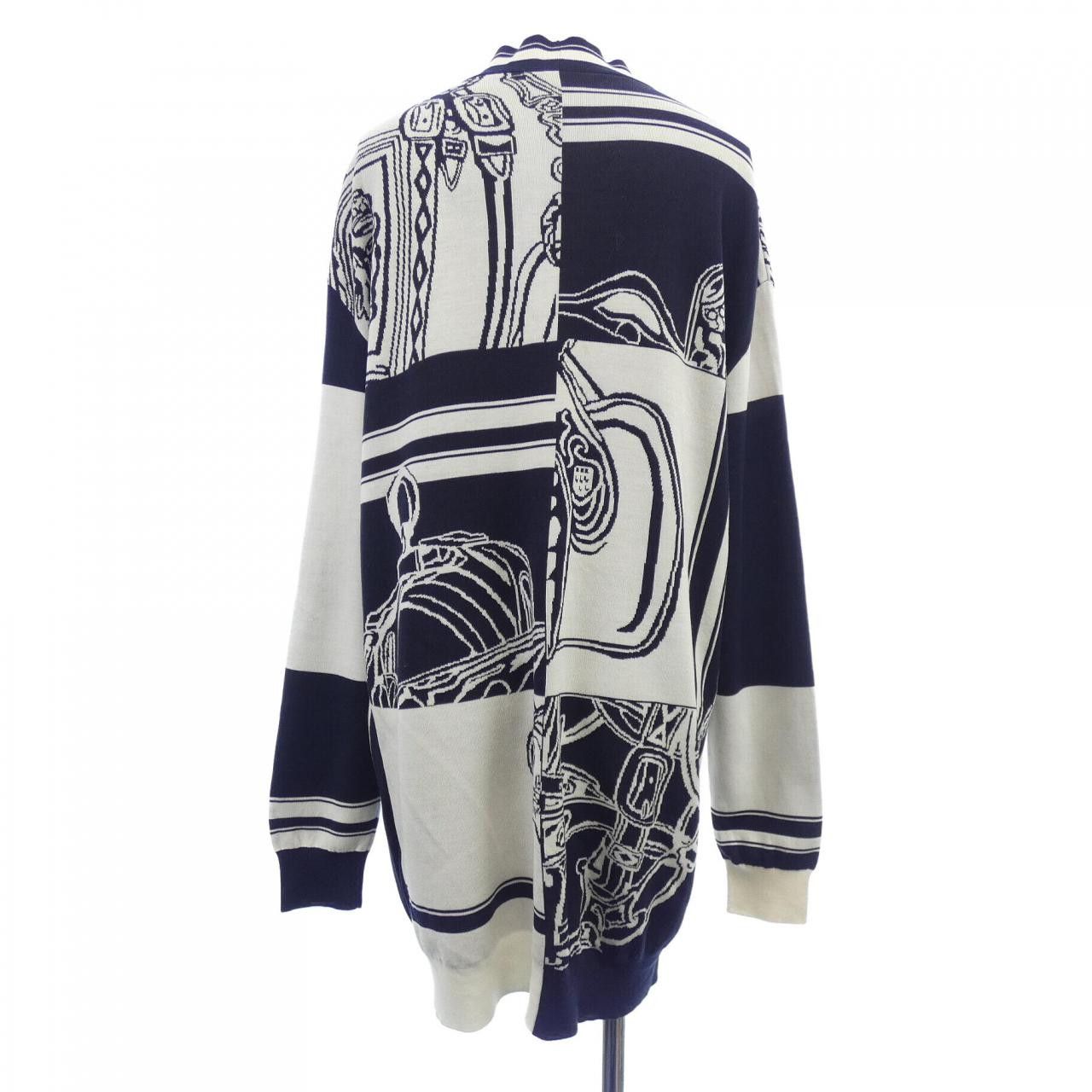 Hermes Hermes Hermès EN DESORDRE FINESSE BRIDE DE GALA36 Wool Cardigan Textile Tops DUTY FREE for USA Size ONE SIZE - 2 Thumbnail